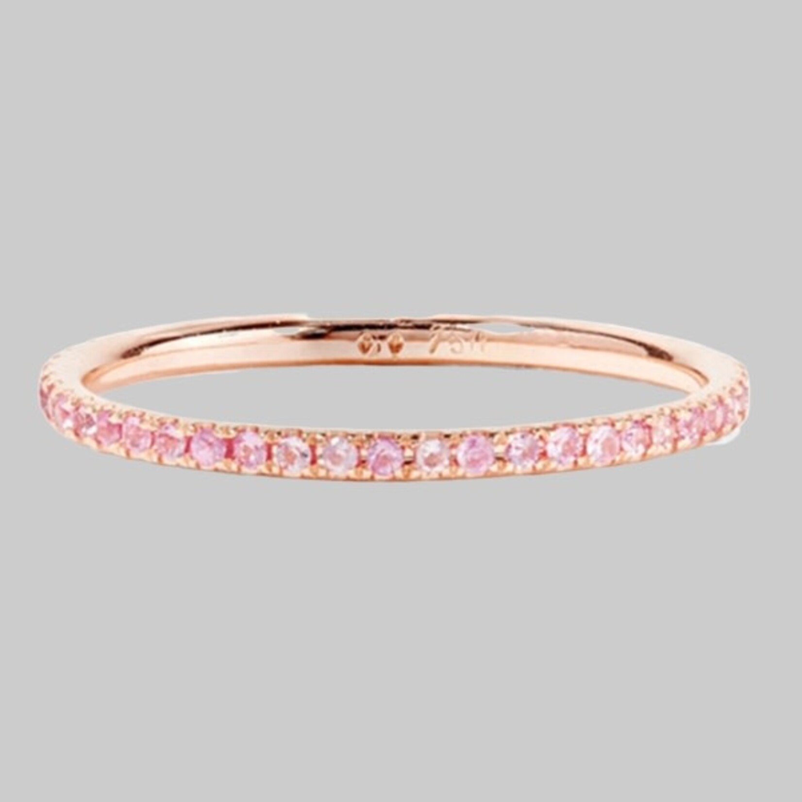 ILEANA MAKRI THREAD BAND P-PS 18K PINK GOLD RING WITH PINK SAPPHIRES
