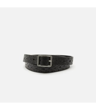RE/DONE EMBOSSED SQUARE BUCKLE BELT