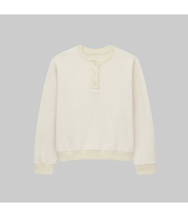 THE FLEECE SLOUCH HENLEY SWEATSHIRT 
