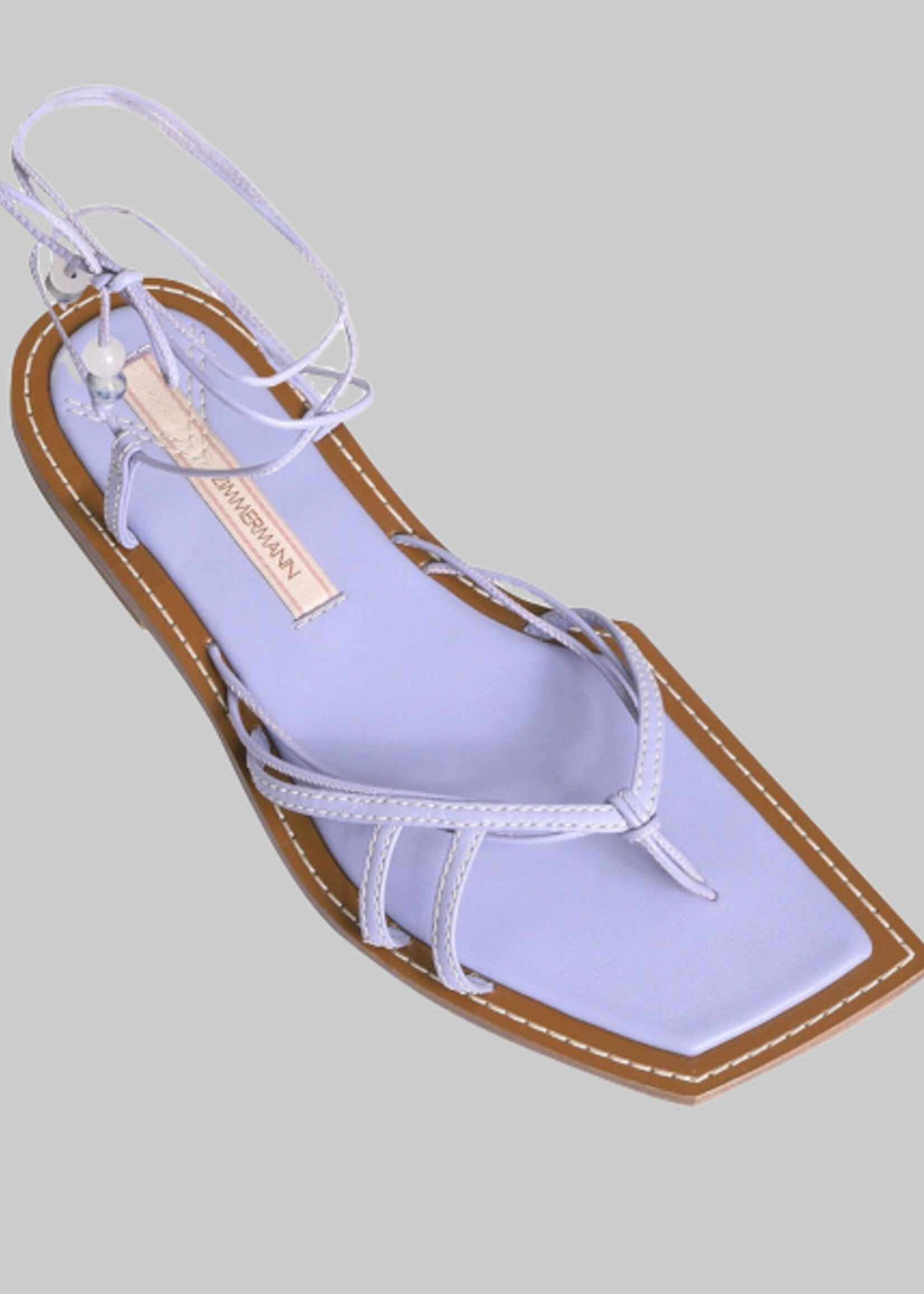 ZIMMERMANN SKINNY STRAP TIE FLAT SANDAL