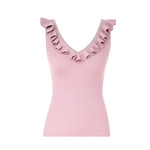 ZIMMERMANN AUGUST FRILL V-NECK TOP