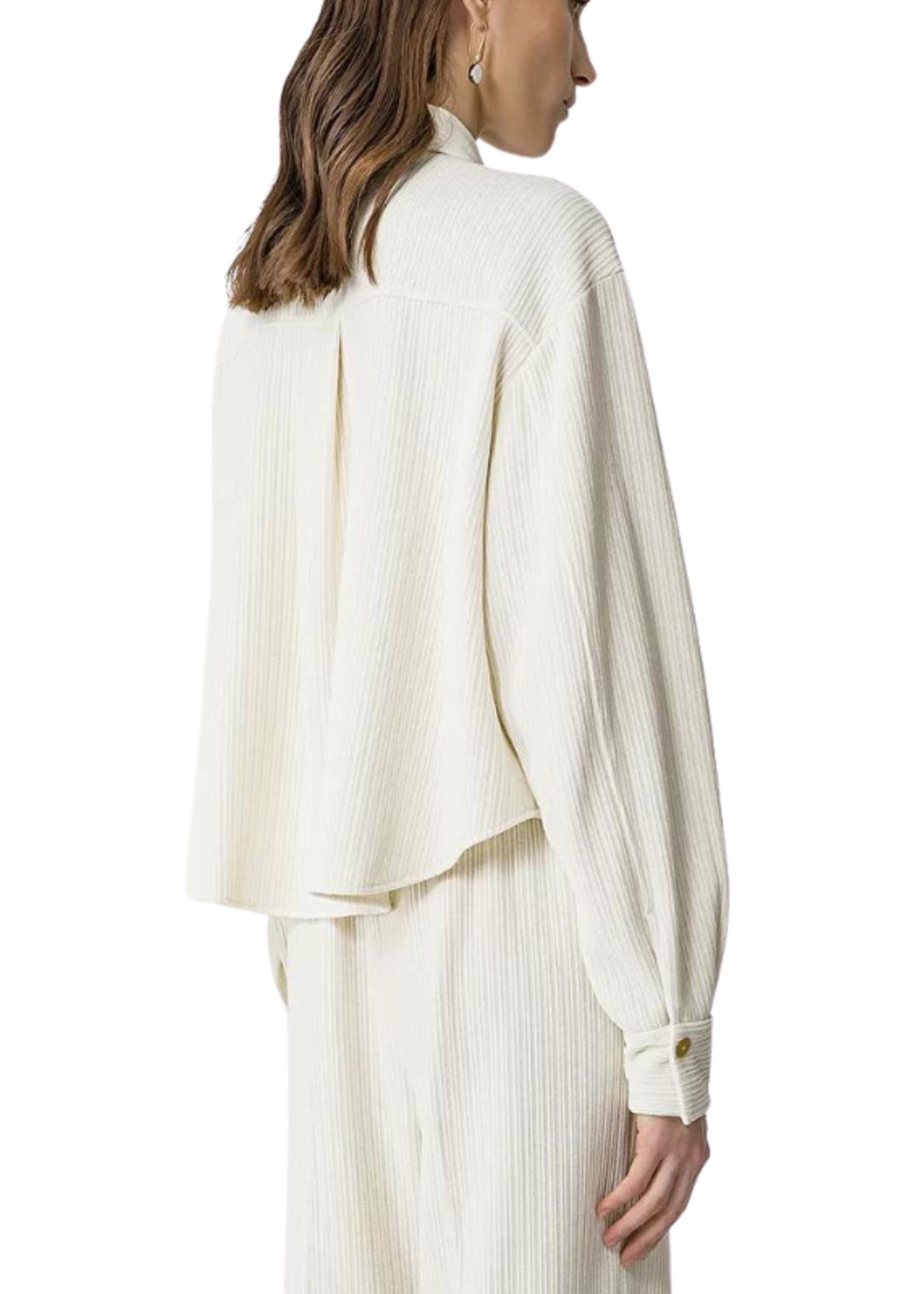 FORTE FORTE KNITTED CORDUROY OVERSIZED SHIRT