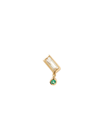MISSOMA FINE EMERALD SINGLE DROP STUD EARRING