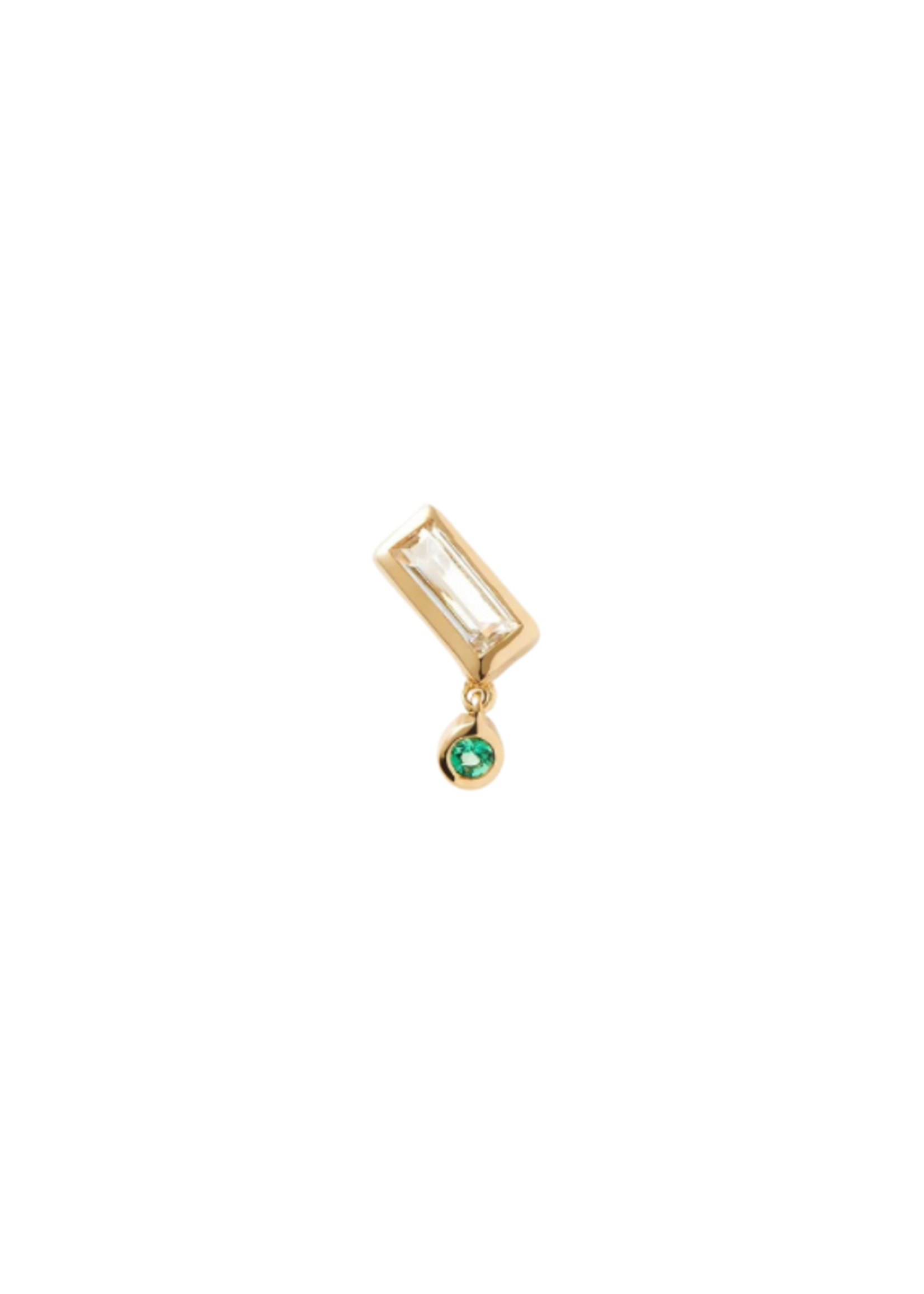 MISSOMA FINE EMERALD SINGLE DROP STUD EARRING