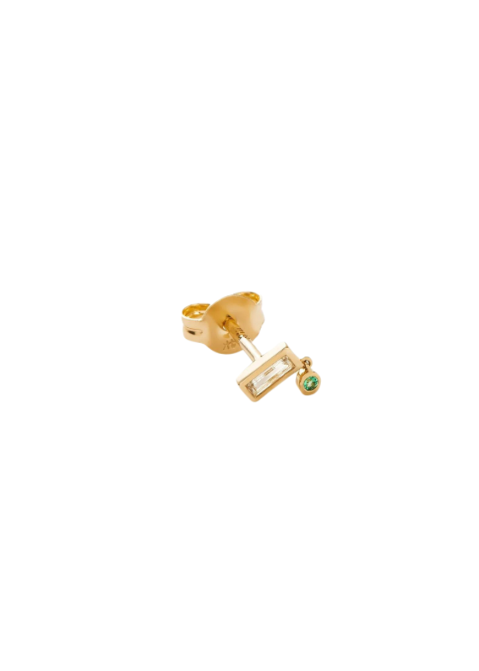 MISSOMA FINE EMERALD SINGLE DROP STUD EARRING