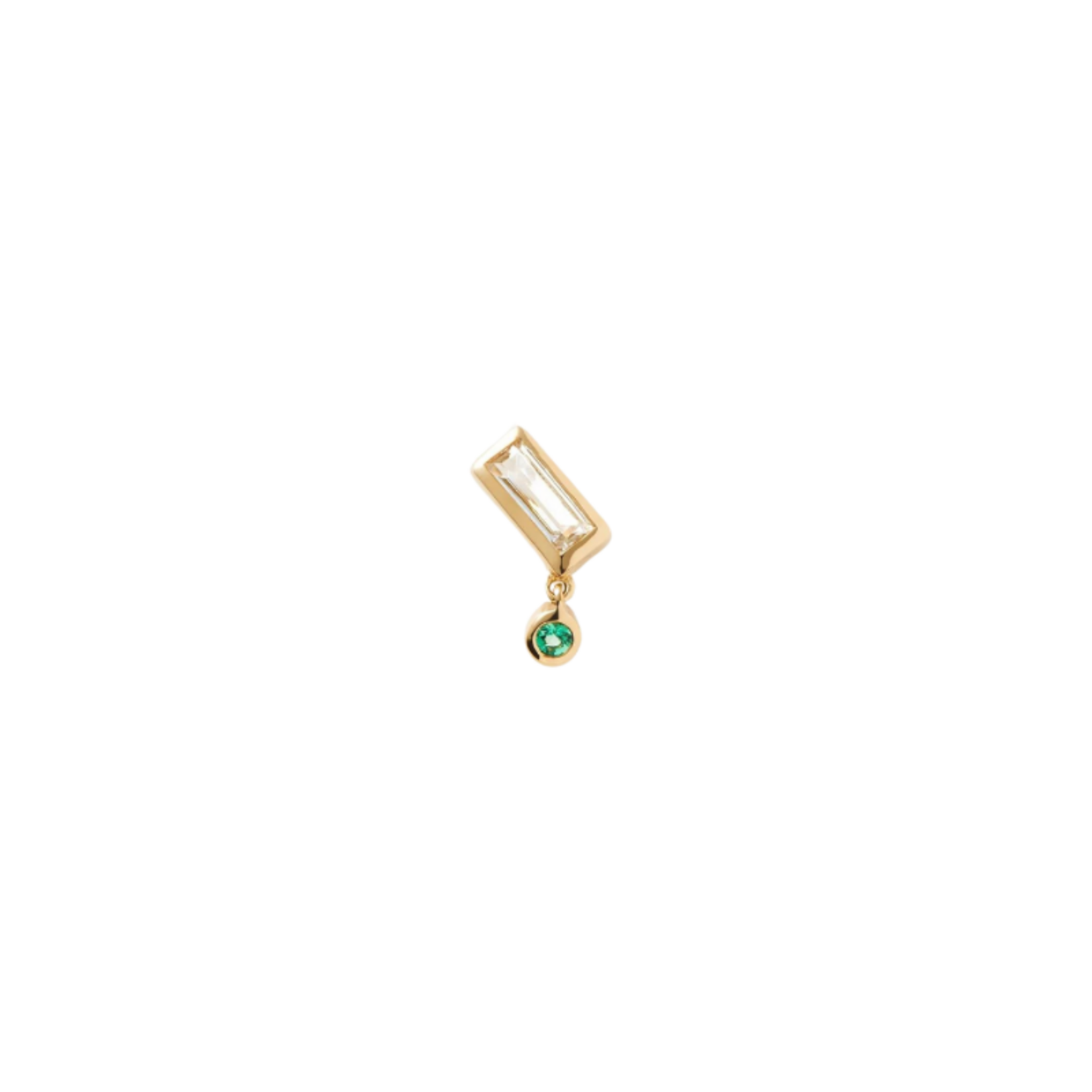 MISSOMA FINE EMERALD SINGLE DROP STUD EARRING