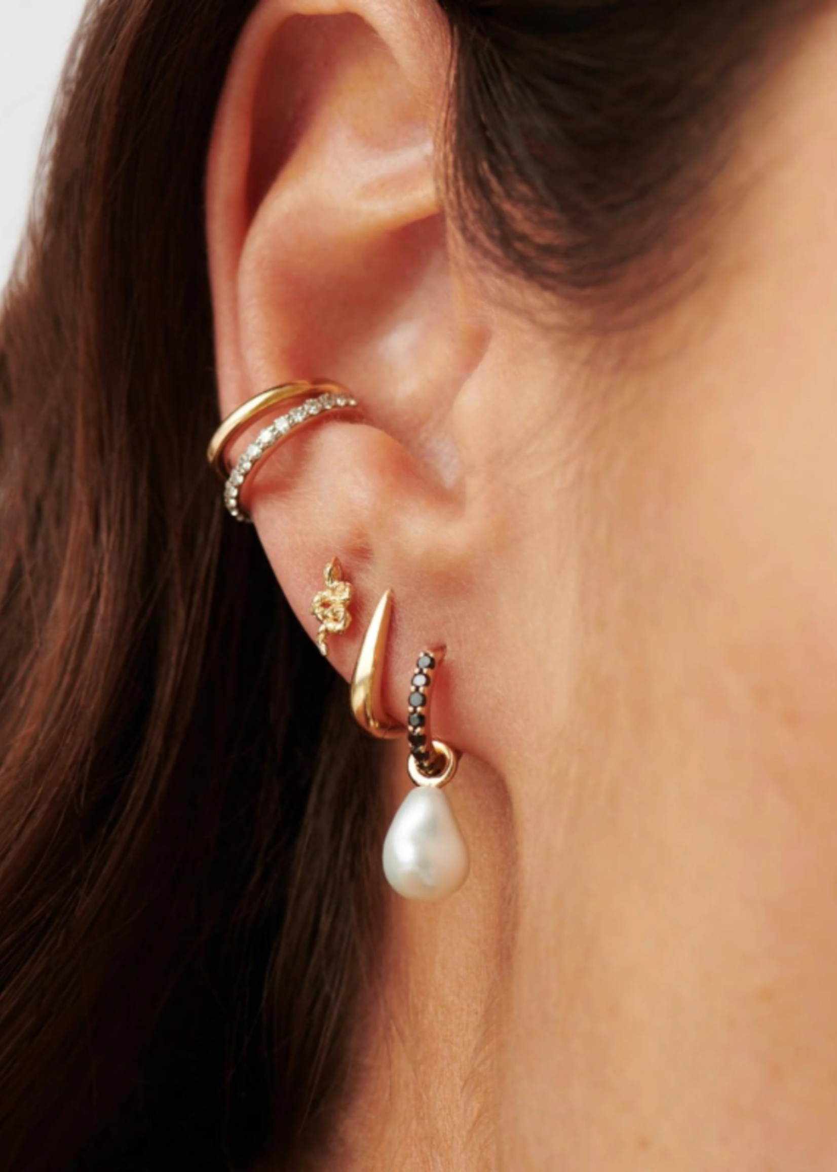MISSOMA FINE SNAKE SINGLE STUD EARRING