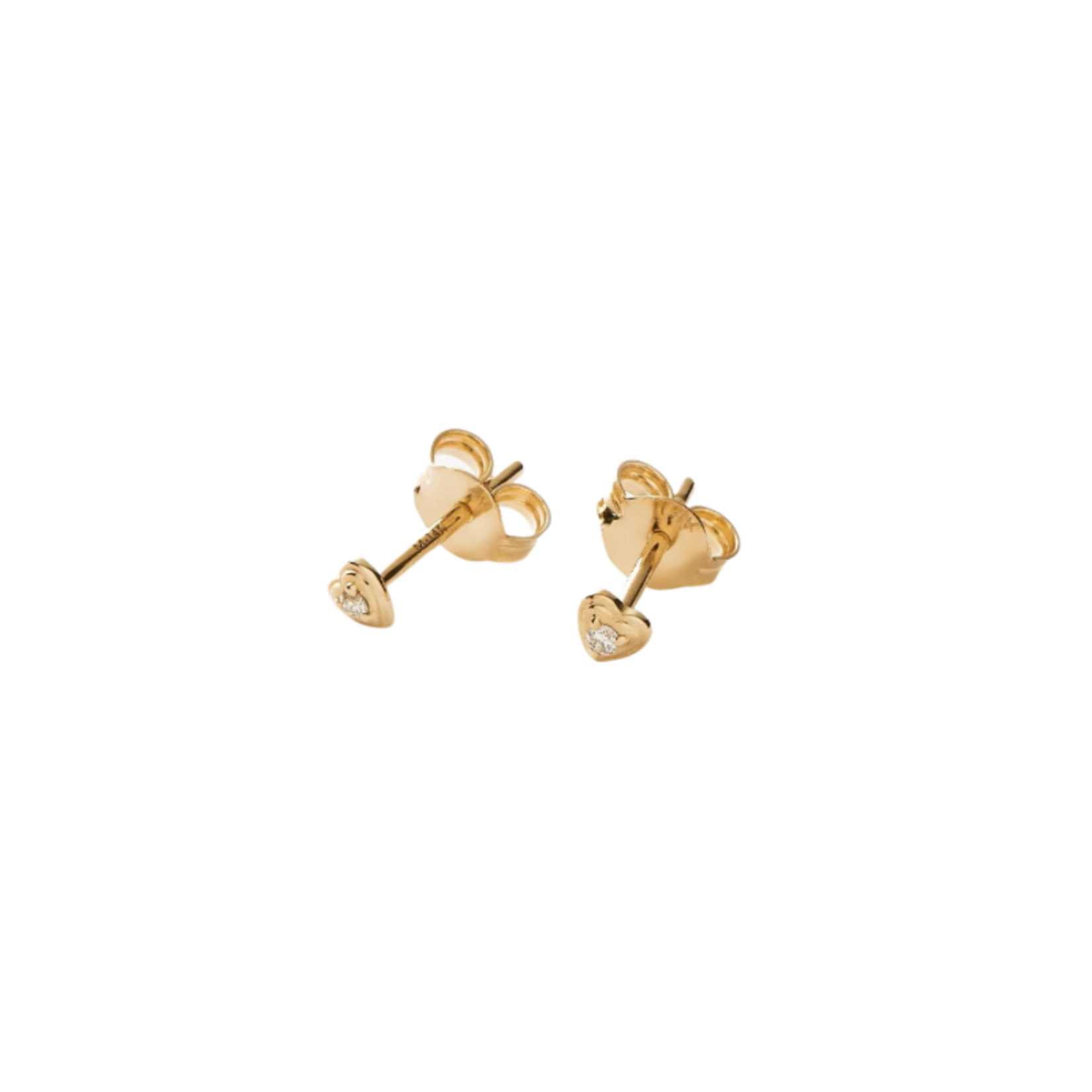 MISSOMA FINE DIAMOND HEART STUD EARRINGS