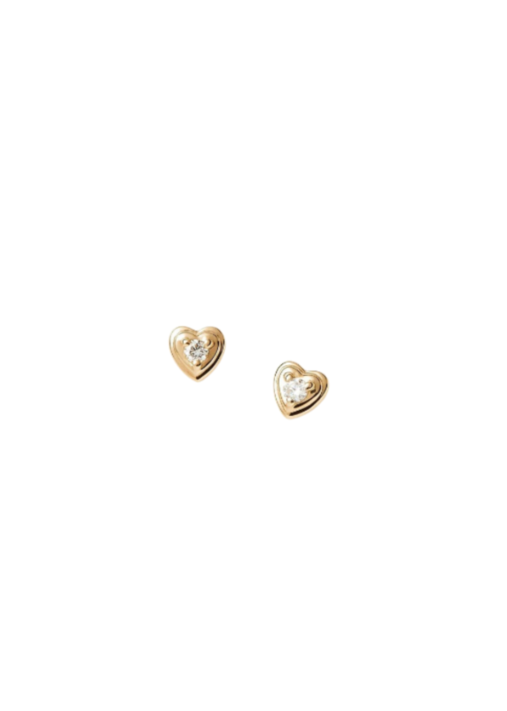 MISSOMA FINE DIAMOND HEART STUD EARRINGS