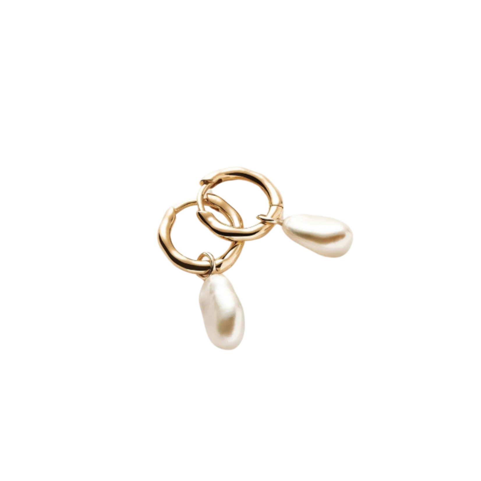 MISSOMA FINE PEARL ORGANIC DROP MINI HOOPS