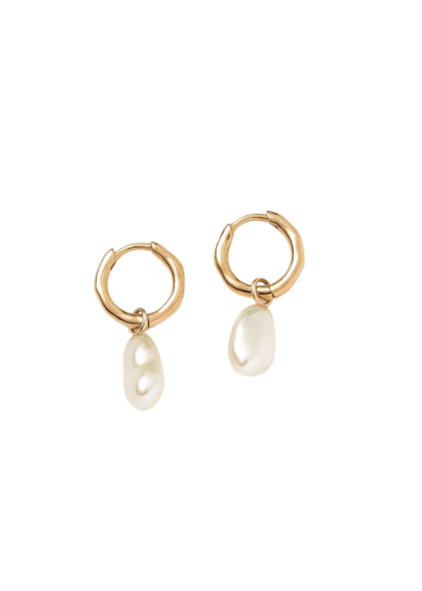 MISSOMA FINE PEARL ORGANIC DROP MINI HOOPS