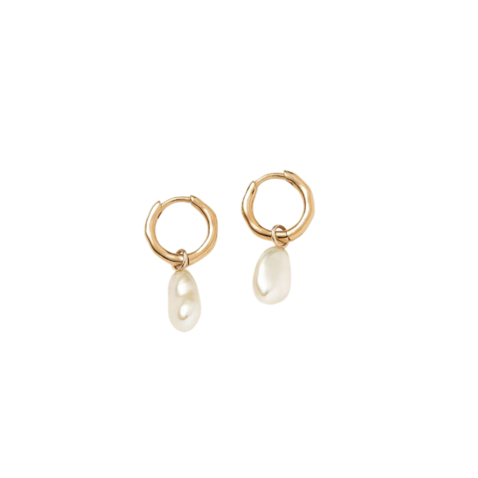 MISSOMA FINE PEARL ORGANIC DROP MINI HOOPS