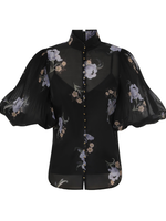 ZIMMERMANN PLEATED BUTTON BLOUSE