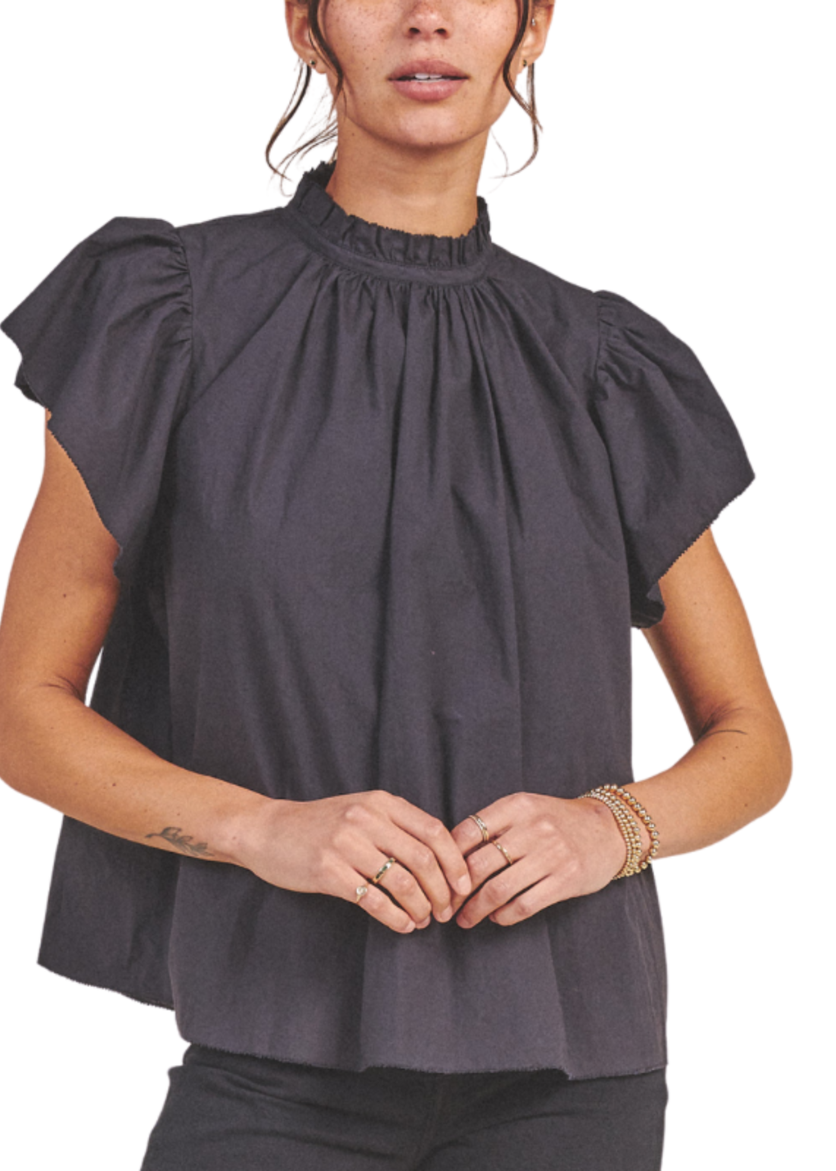 TROVATA CARLA HIGHNECK SHIRT