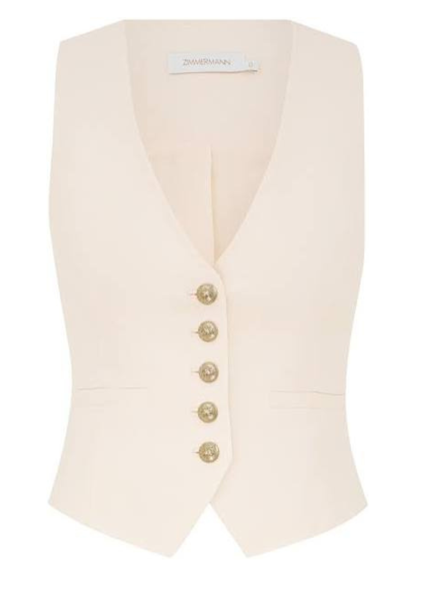 ZIMMERMANN CRUSHED LINEN WAISTCOAT