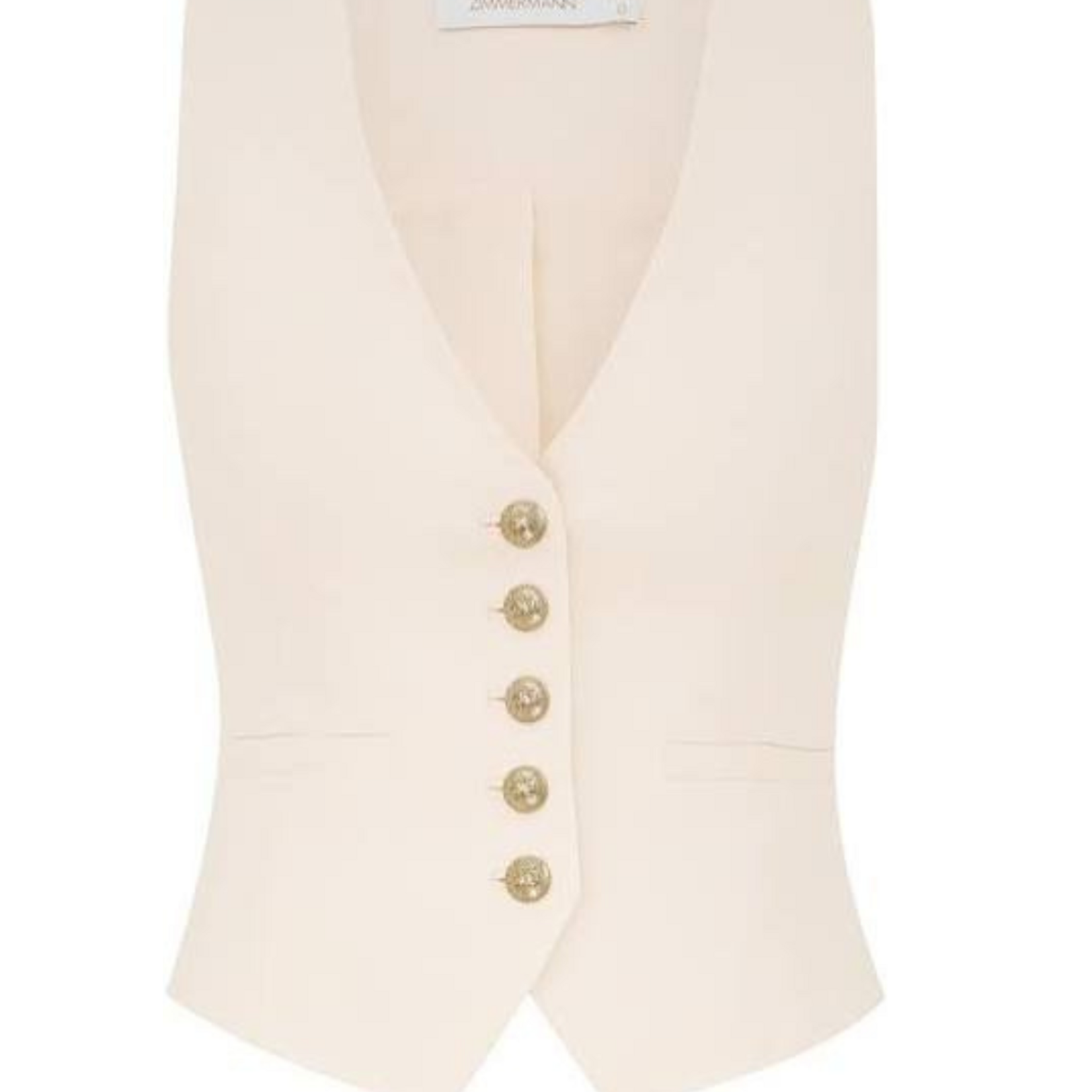 ZIMMERMANN CRUSHED LINEN WAISTCOAT