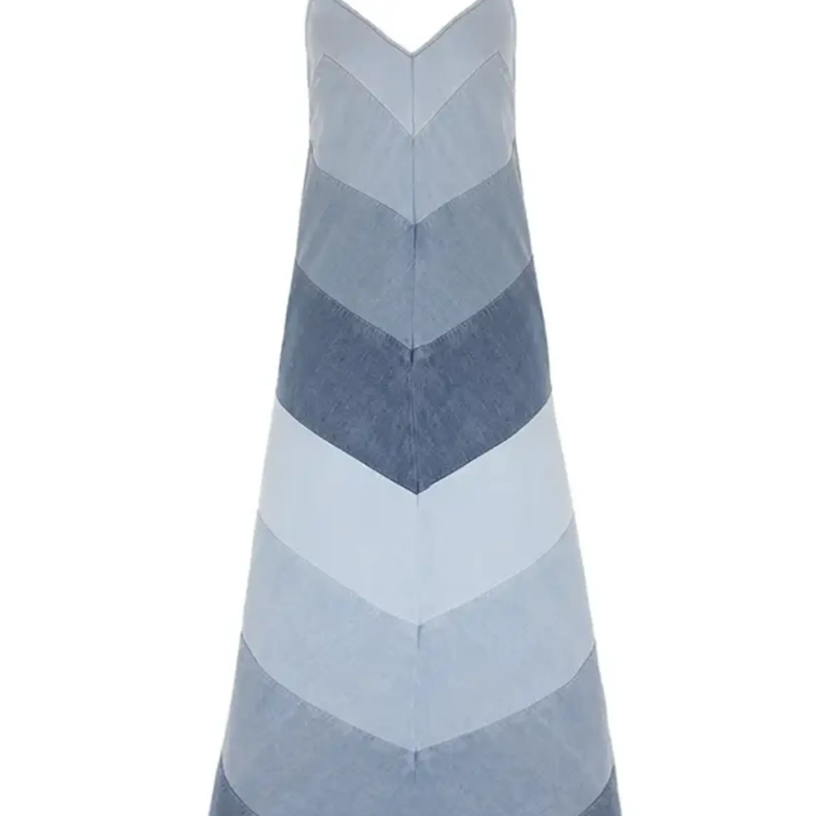 ZIMMERMANN TALLOW CHEVRON MAXI DRESS