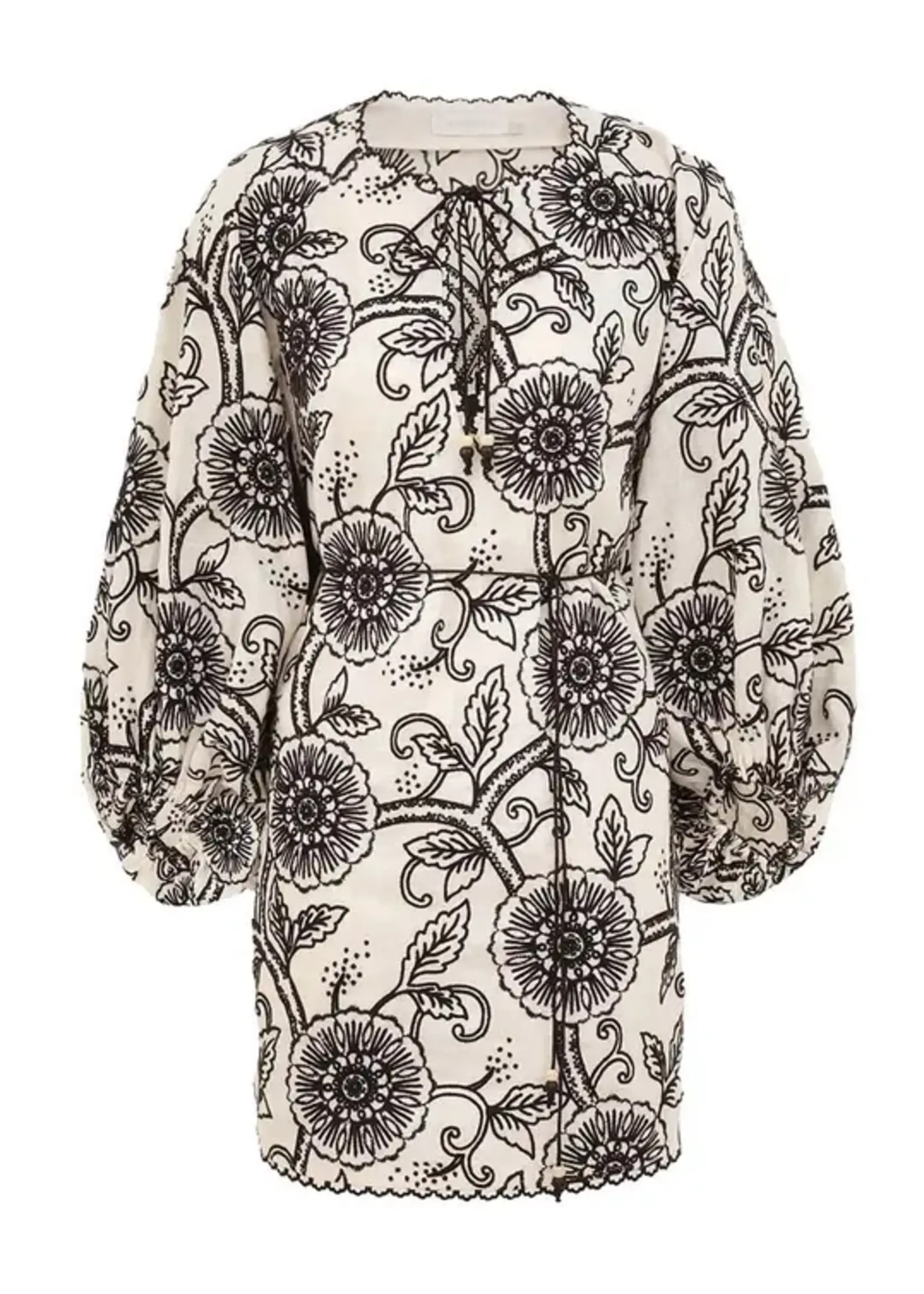 ZIMMERMANN TALLOW EMBRODIERED MINI DRESS