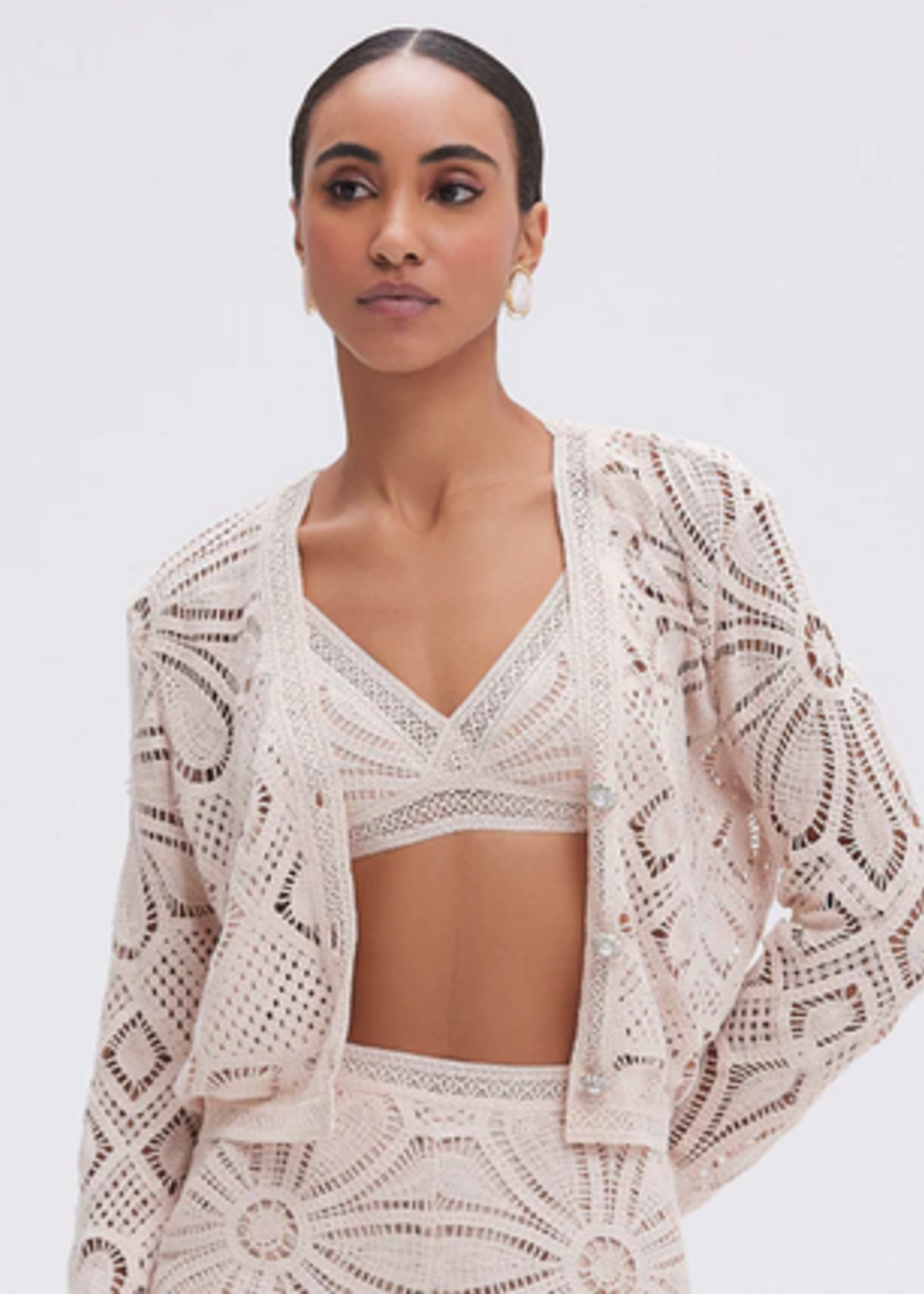 PAT BO FLOWER CROCHET JACKET