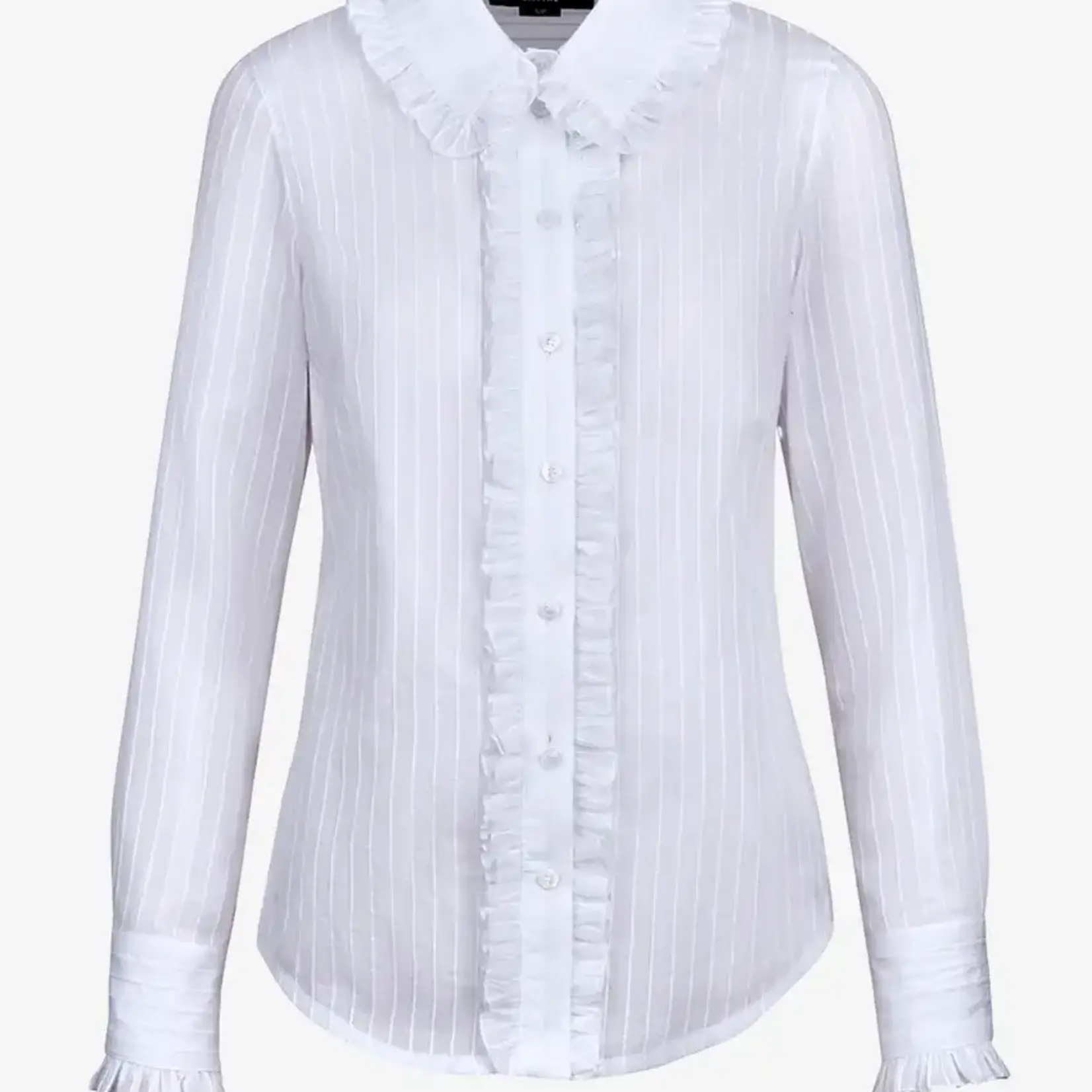 SMYTHE RUFFLE TRIM SHIRT