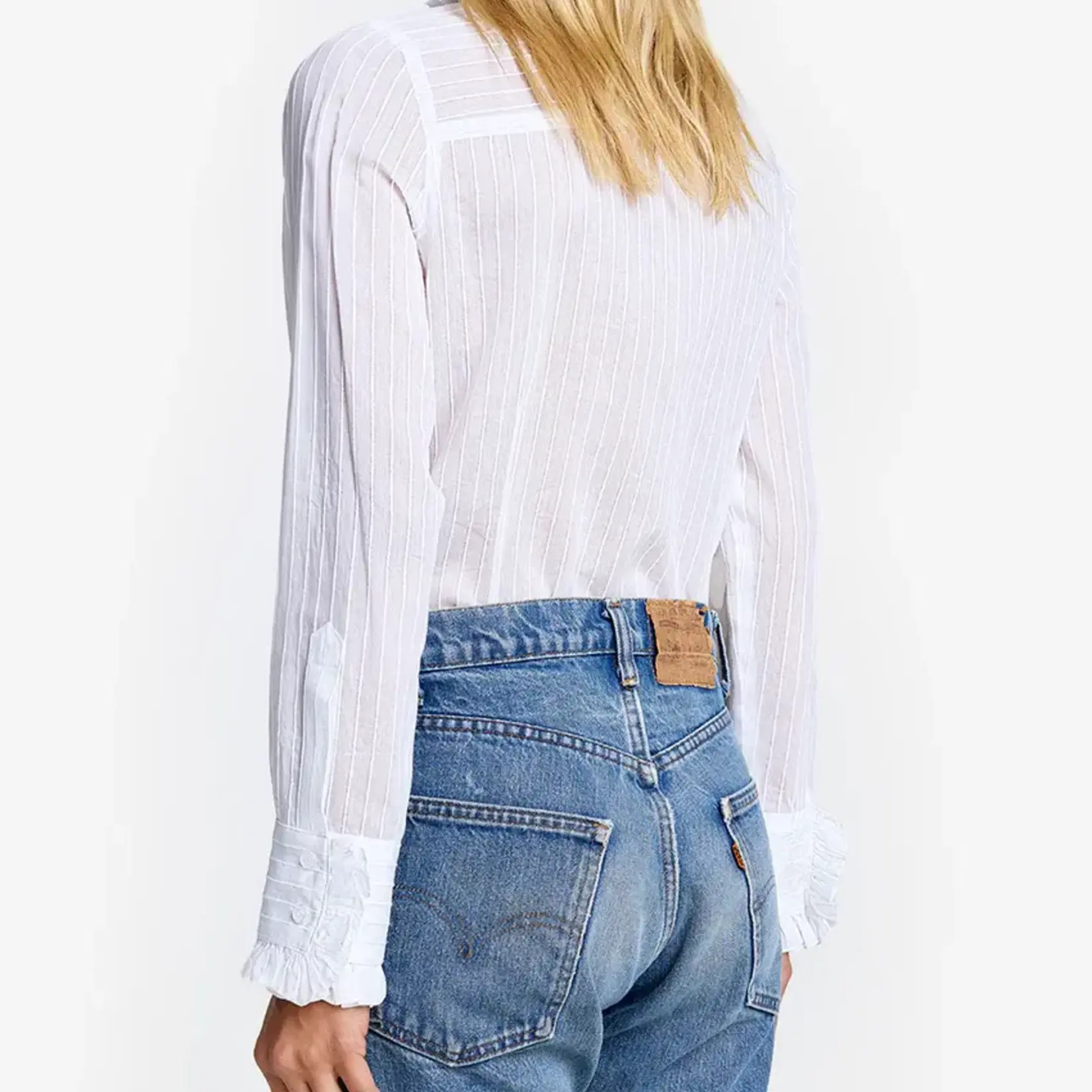 SMYTHE RUFFLE TRIM SHIRT