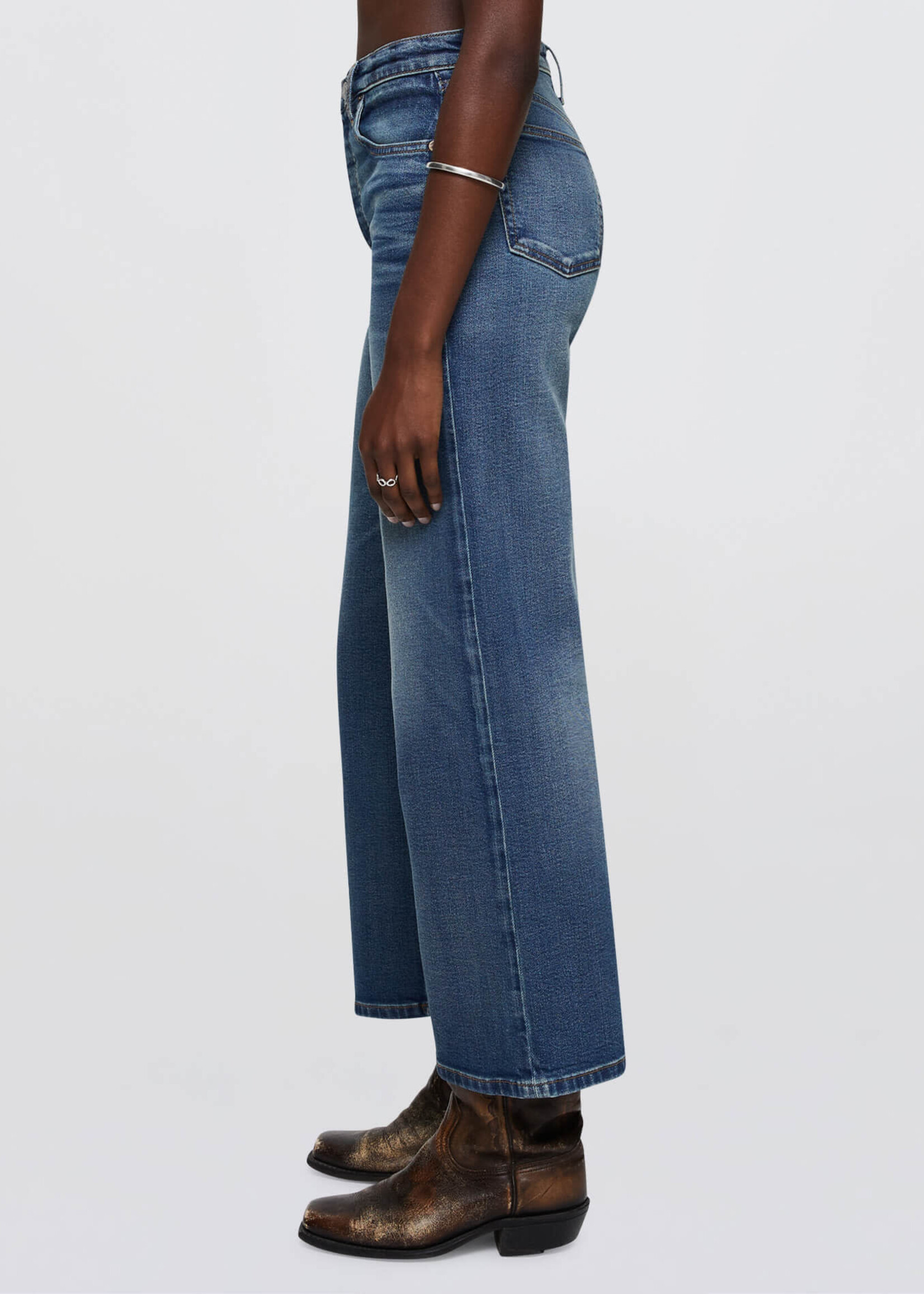 RE/DONE HIGH RISE WIDE LEG CROP