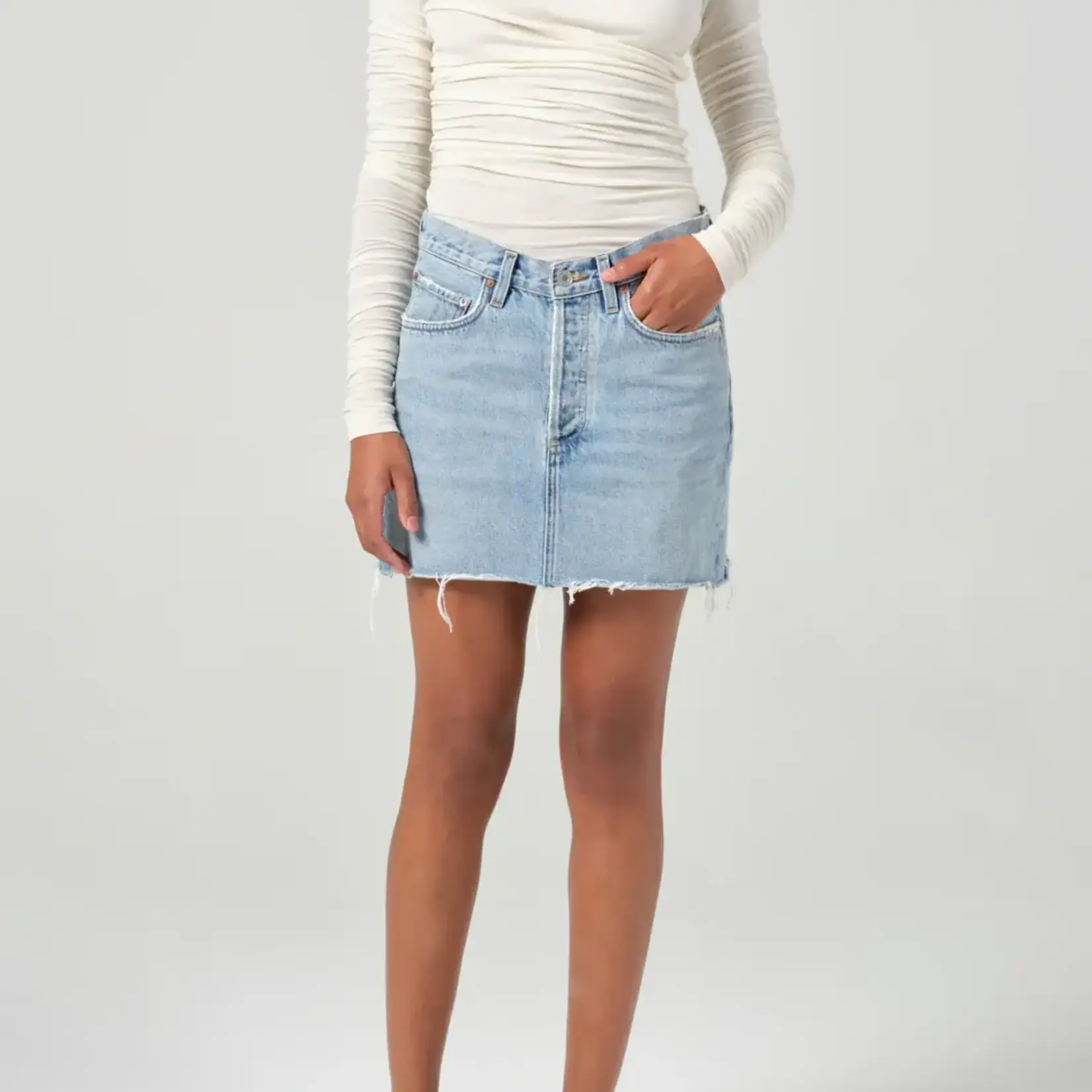 AGOLDE V-WAIST MINI SKIRT
