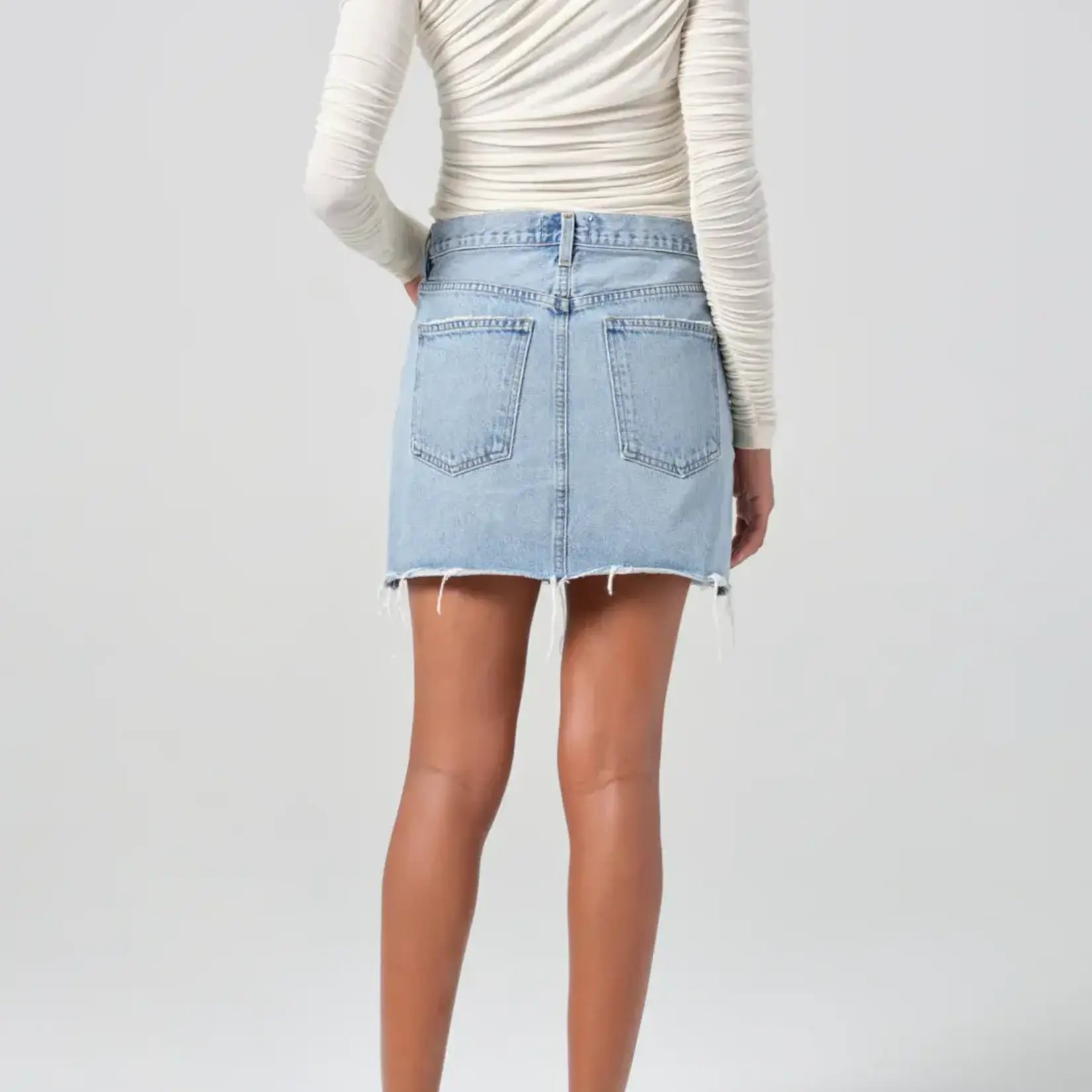 AGOLDE V-WAIST MINI SKIRT