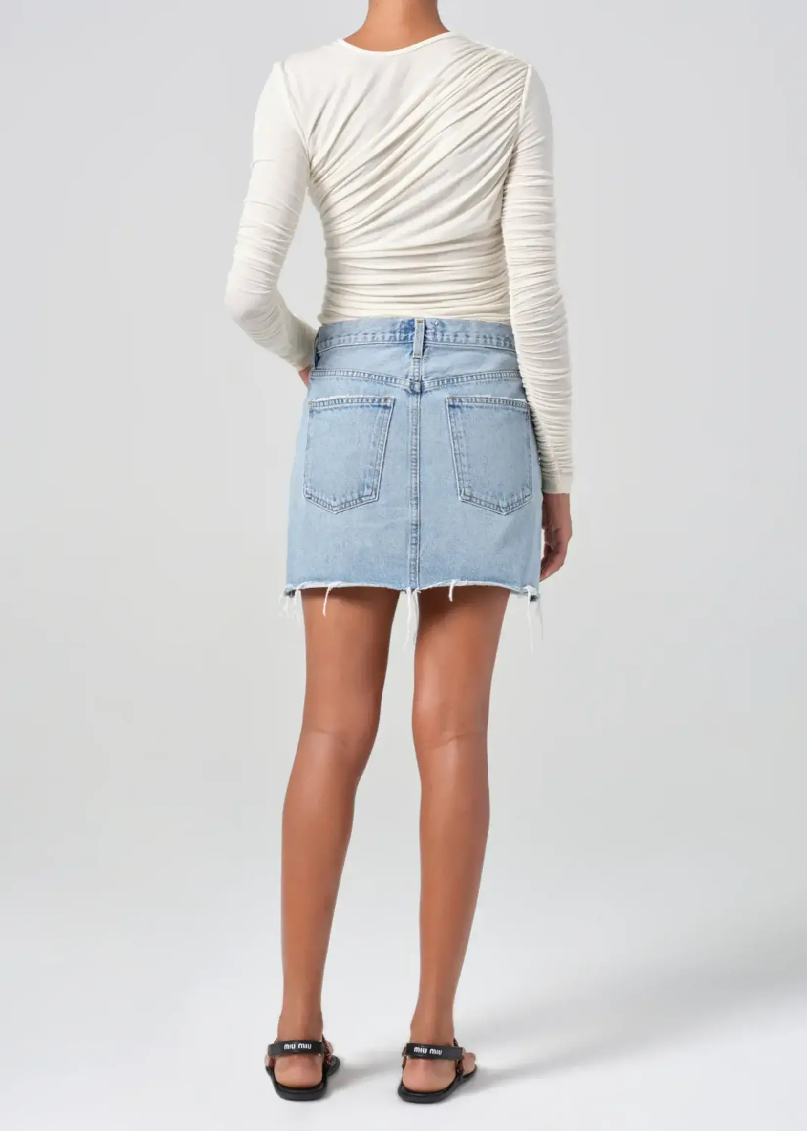 AGOLDE V-WAIST MINI SKIRT