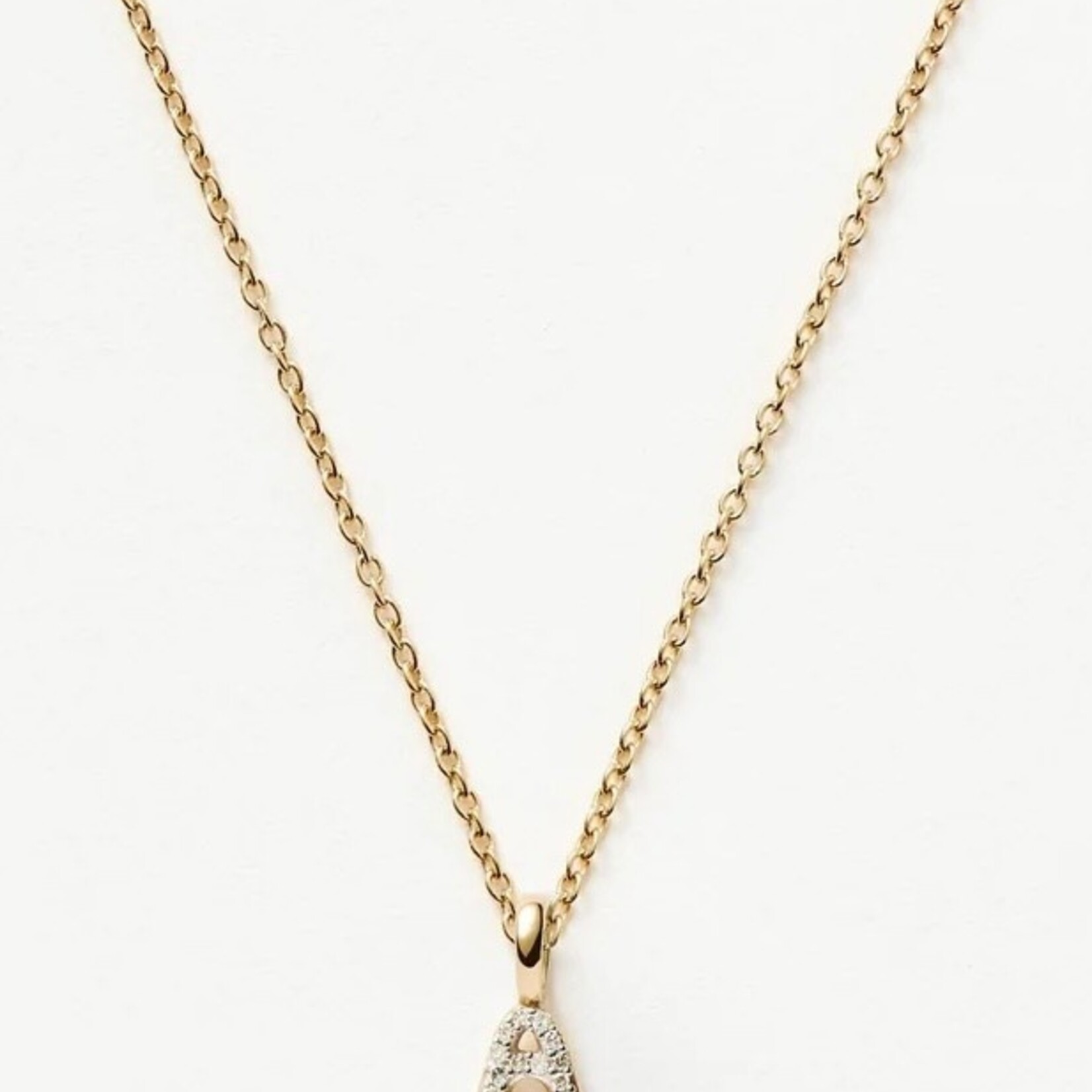 MISSOMA FINE DIAMOND INITIAL MINI PENDANT NECKALCE