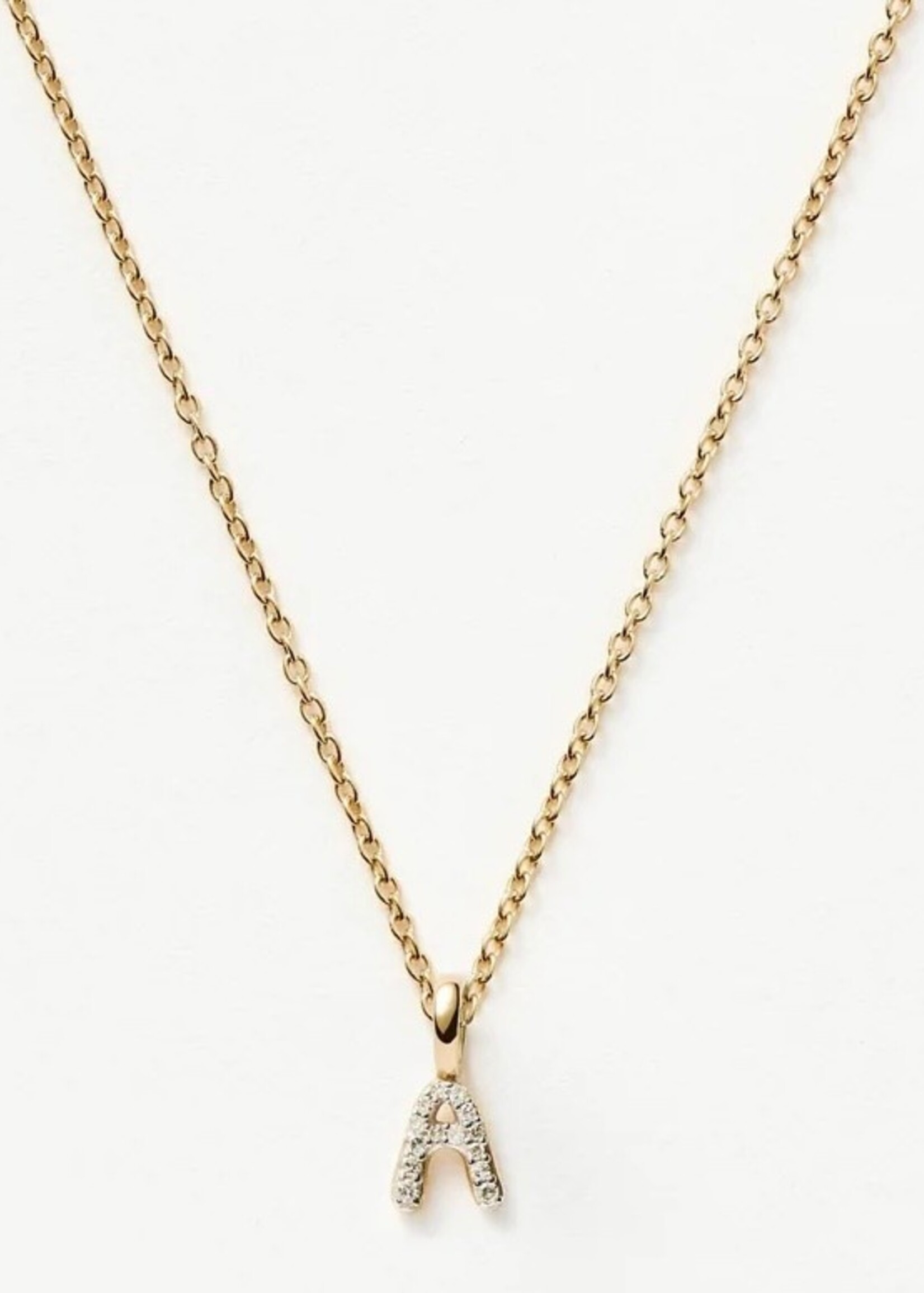 MISSOMA FINE DIAMOND INITIAL MINI PENDANT NECKALCE