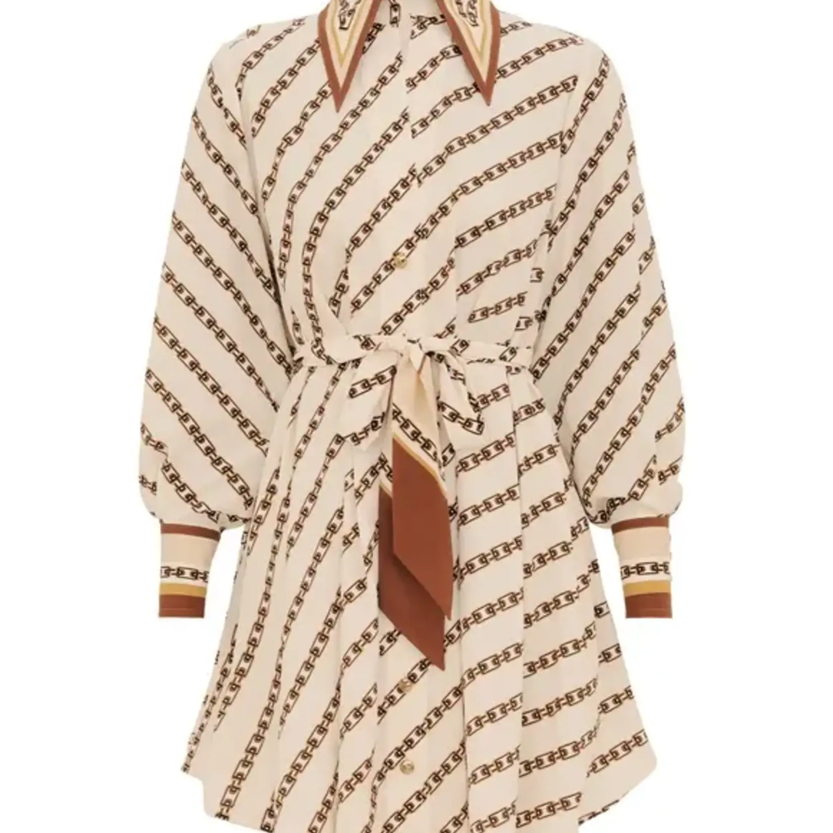 ZIMMERMANN TUCK MINI SHIRT DRESS