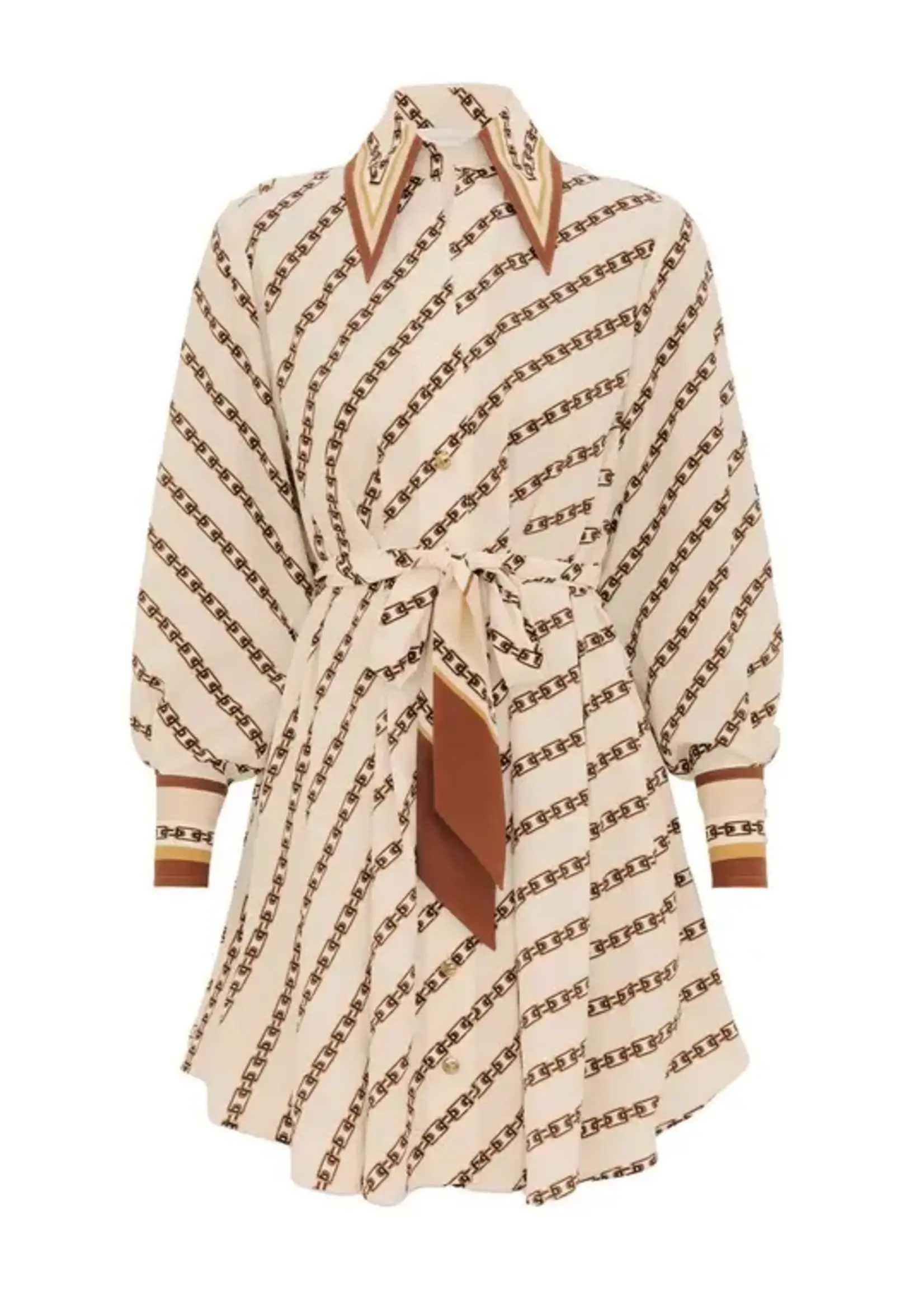 ZIMMERMANN TUCK MINI SHIRT DRESS