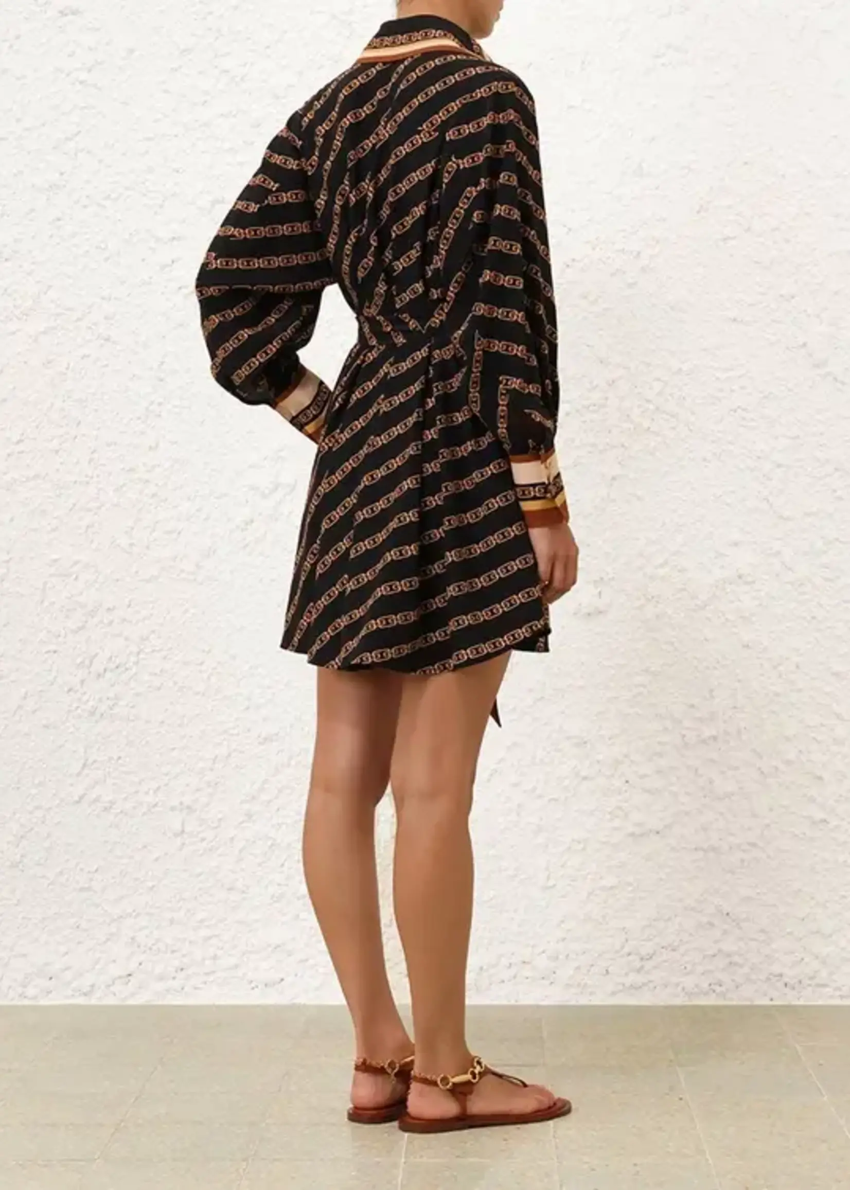 ZIMMERMANN TUCK MINI SHIRT DRESS