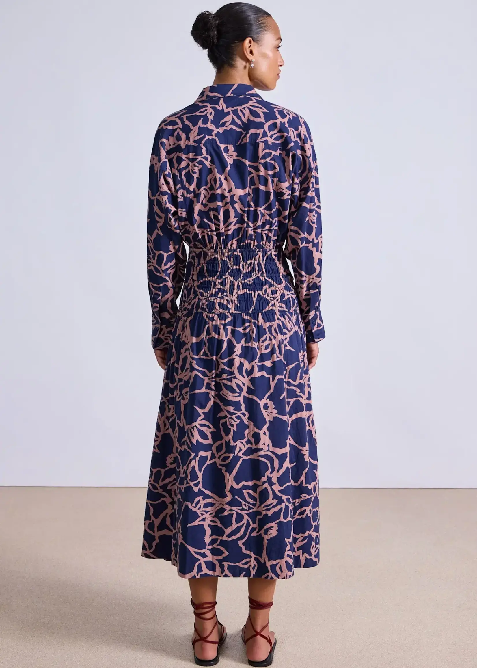 APIECE APART SOPHIA SMOCKED SHIRT DRESS