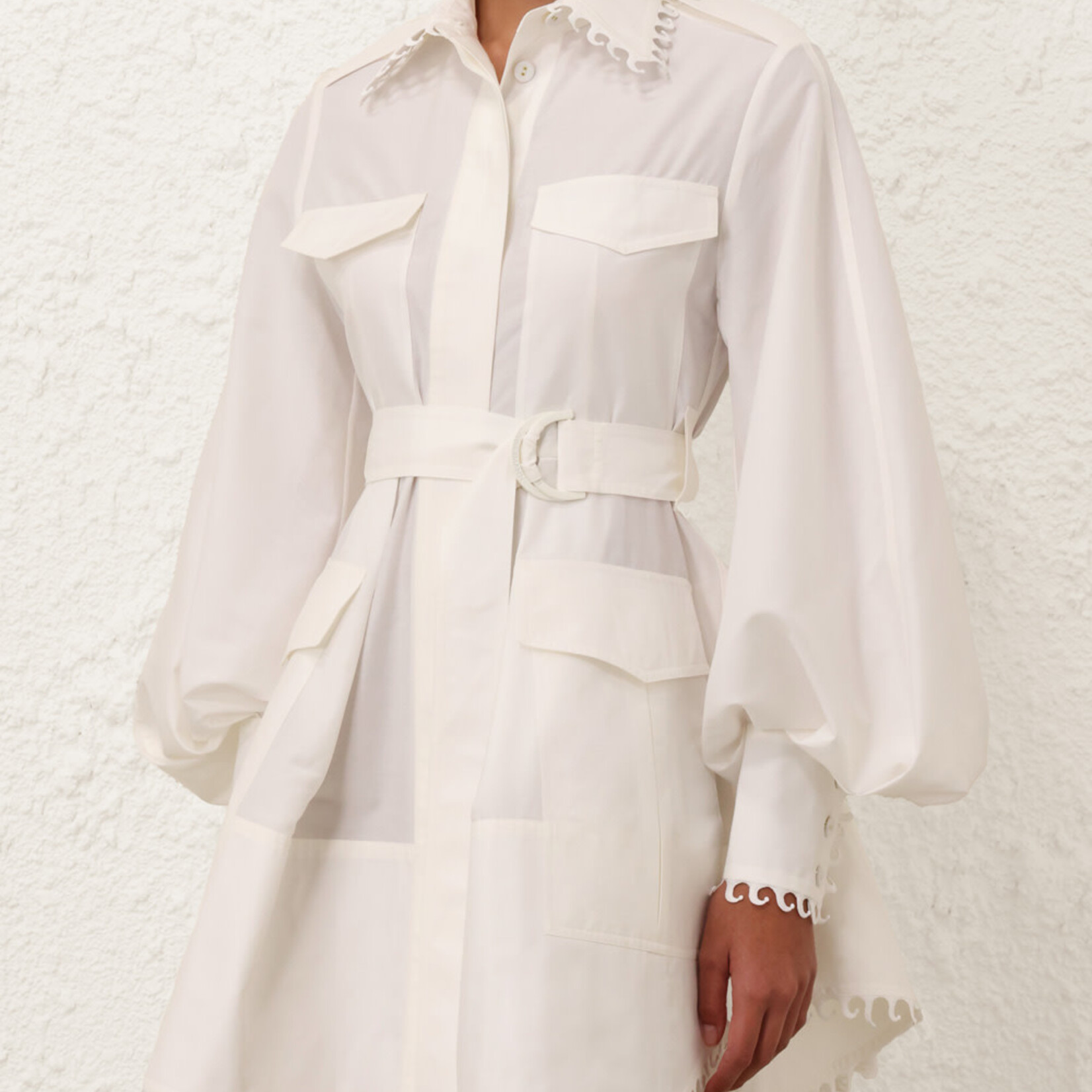 ZIMMERMANN ILLUMINATE UTILTY MINI DRESS