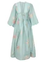 ZIMMERMANN ILLUMINATE DRAWN BILLOW DRESS