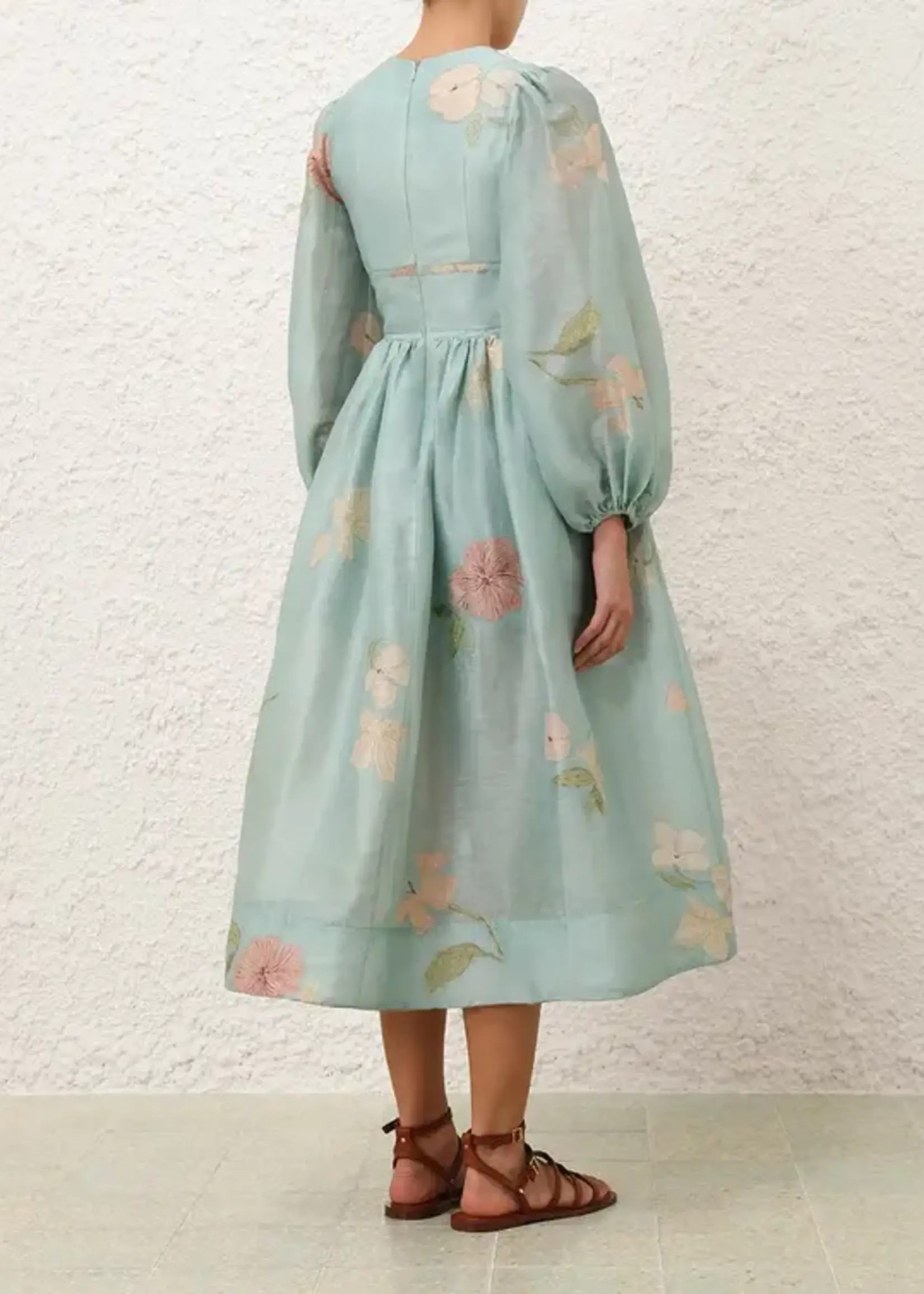ZIMMERMANN ILLUMINATE DRAWN BILLOW DRESS