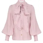 ZIMMERMANN TWILL BOW SHIRT