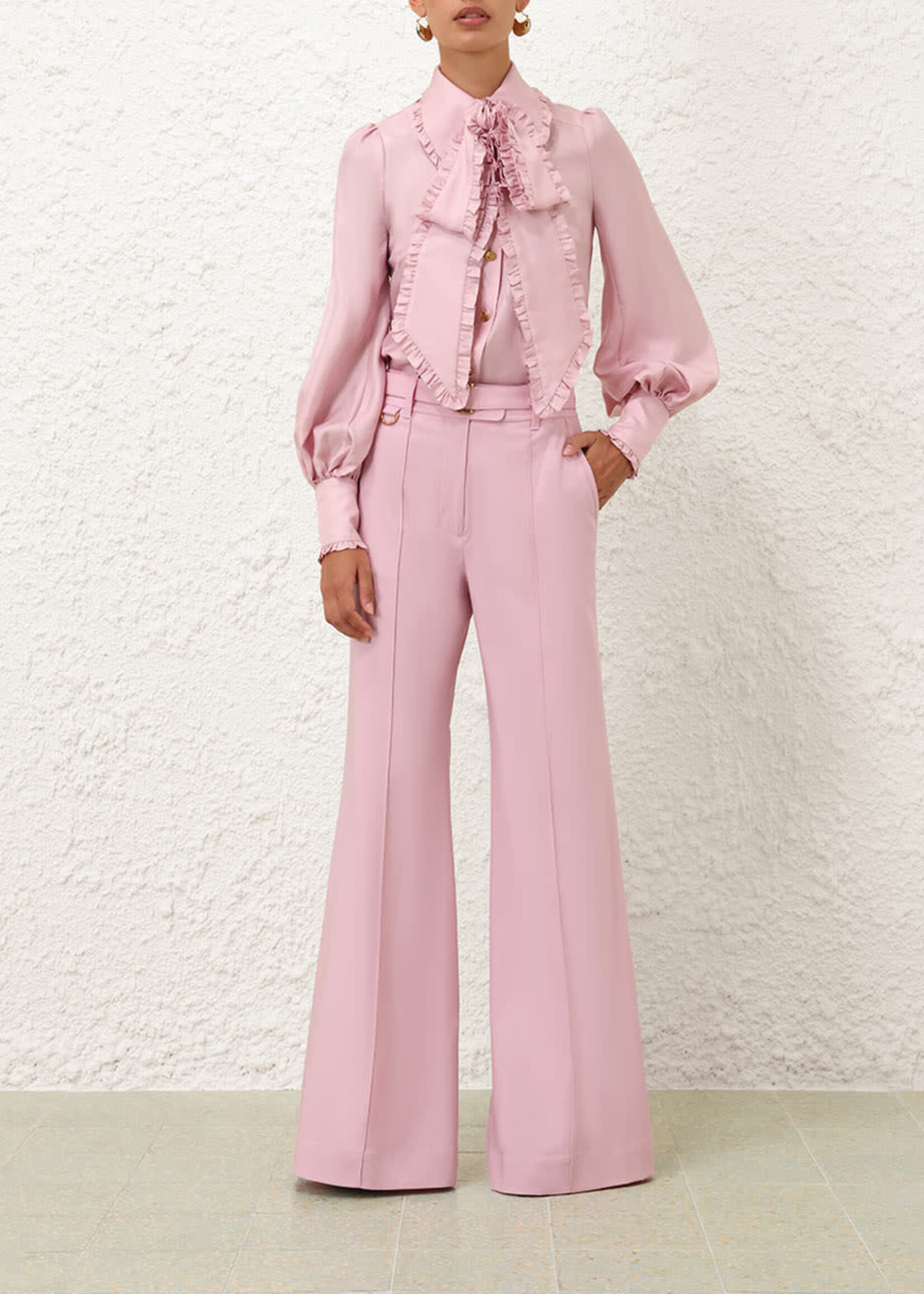 ZIMMERMANN TWILL BOW SHIRT