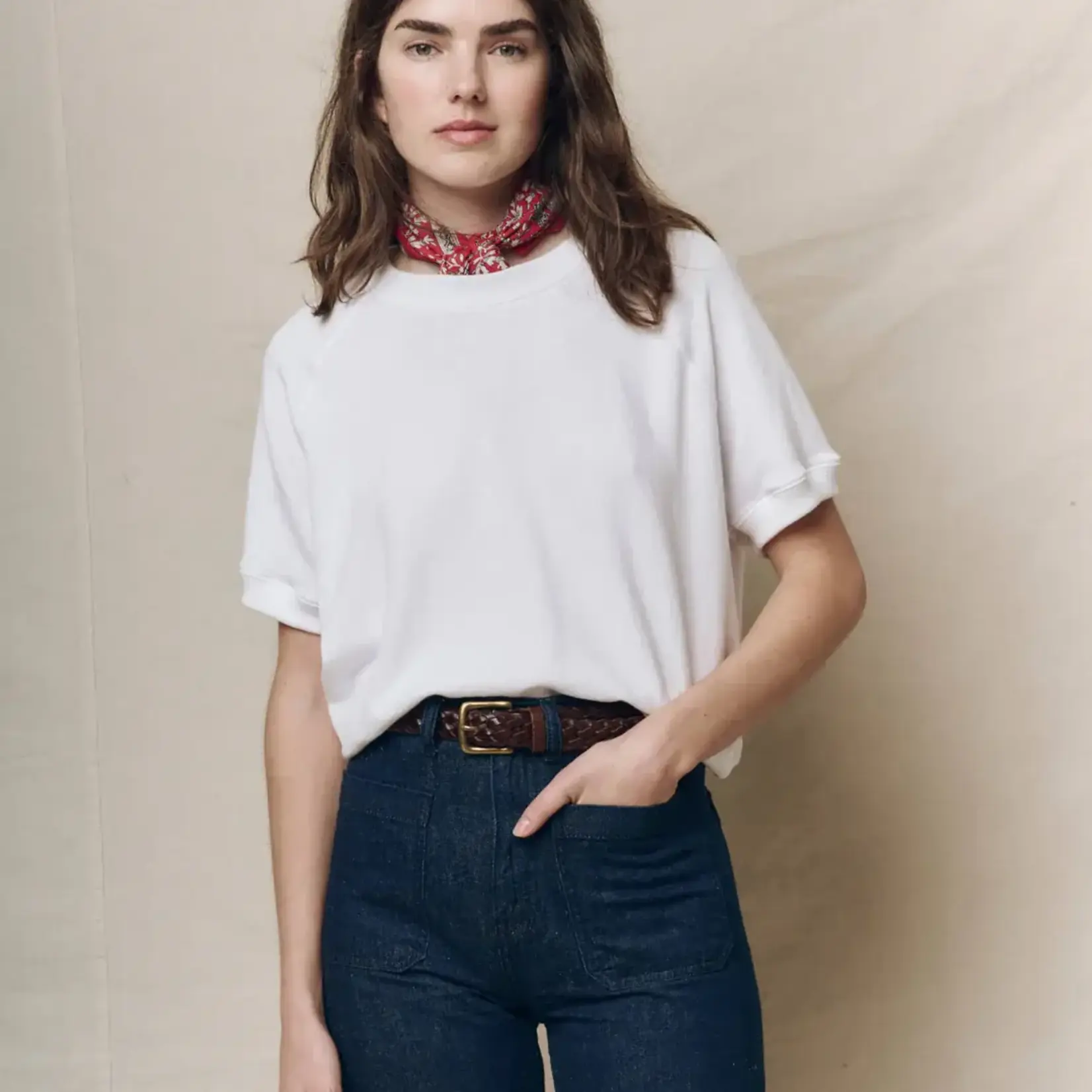 THE GREAT THE SHORT SLEEVE SWEATSHIRT