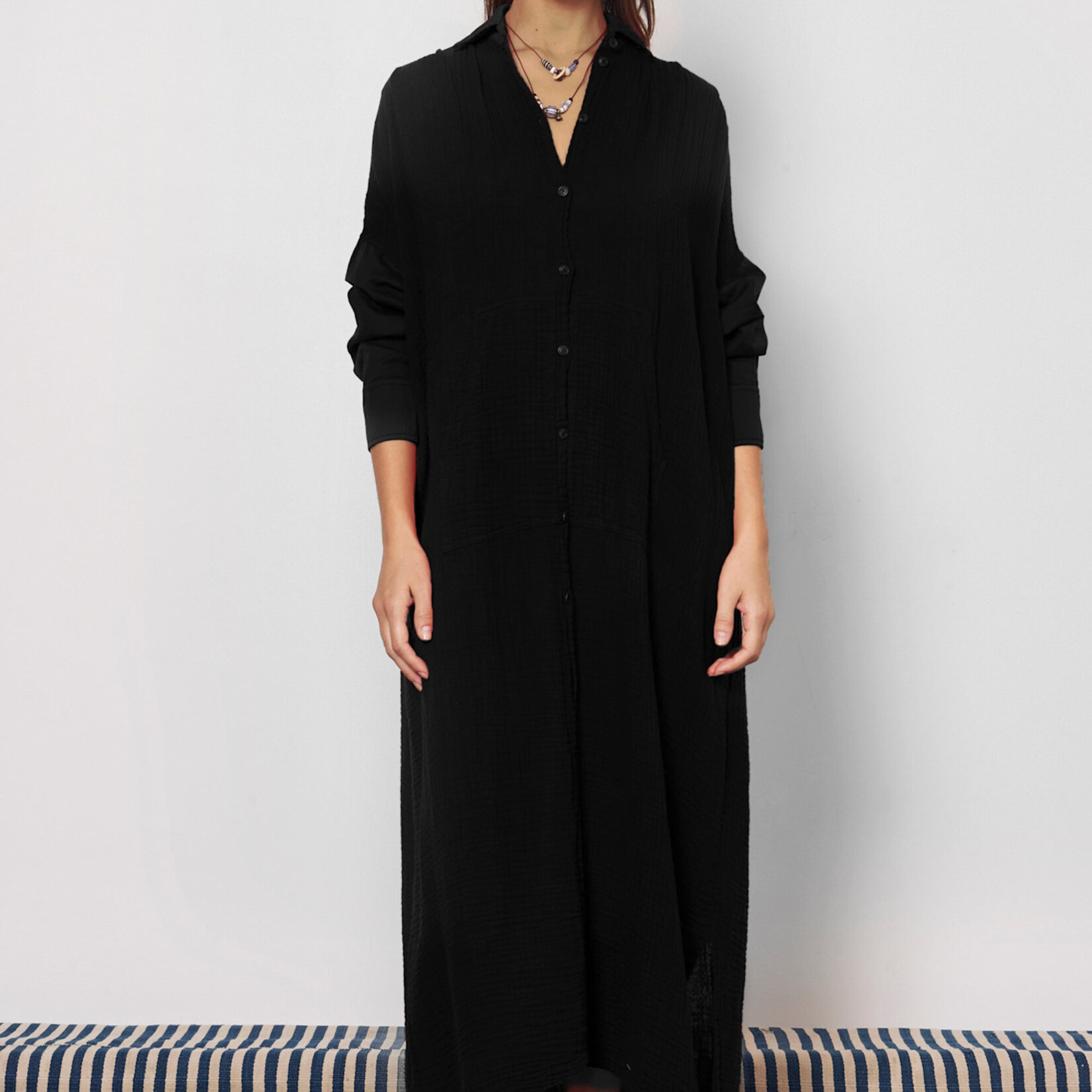 RAQUEL ALLEGRA CAFTAN SHIRT DRESS