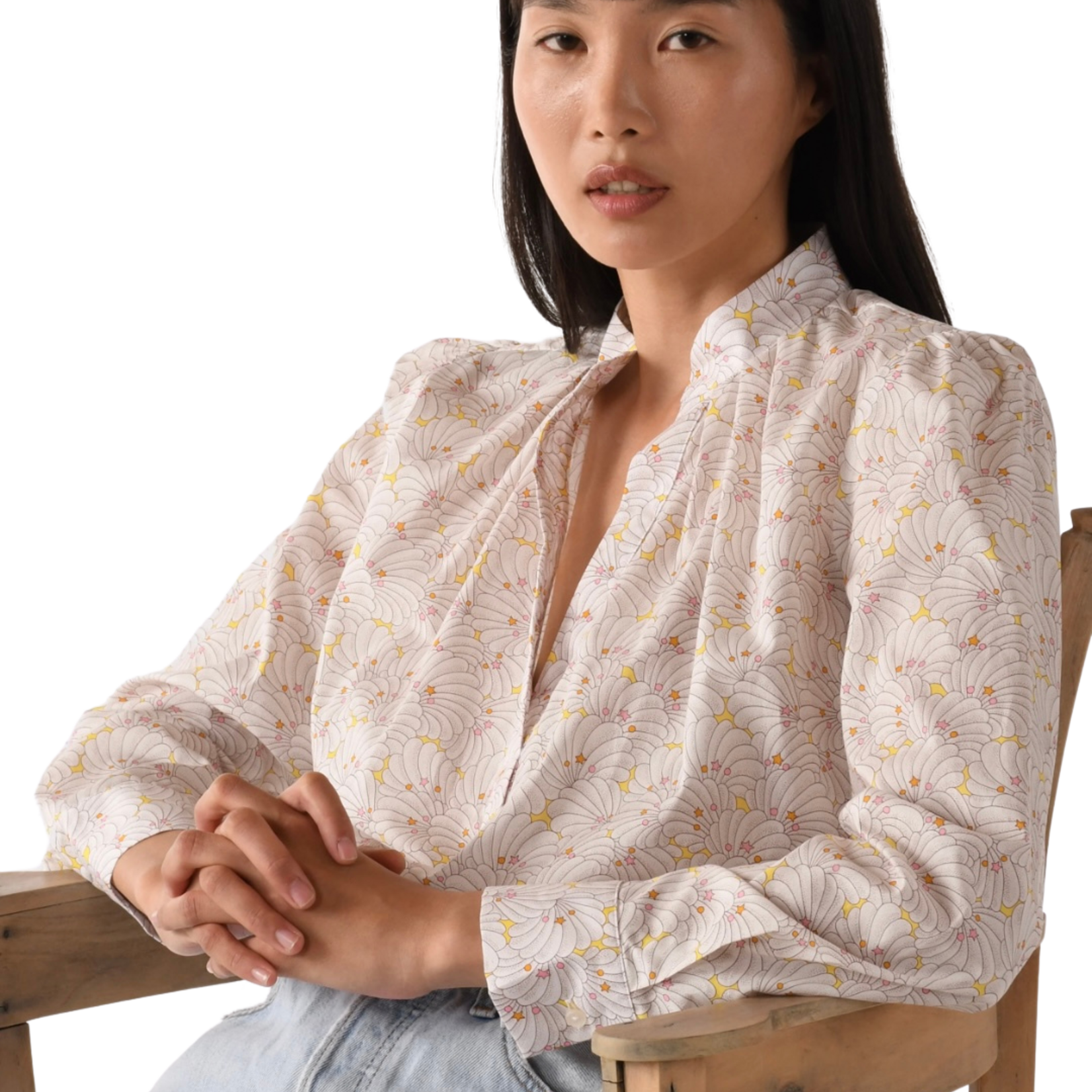 CISSA THE PUFF SHIRT MADE W TANA LAWN