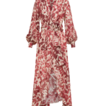 FORTE FORTE NUAGES FLEURIS PRINT CO/SE VOILE OPEN DRESS