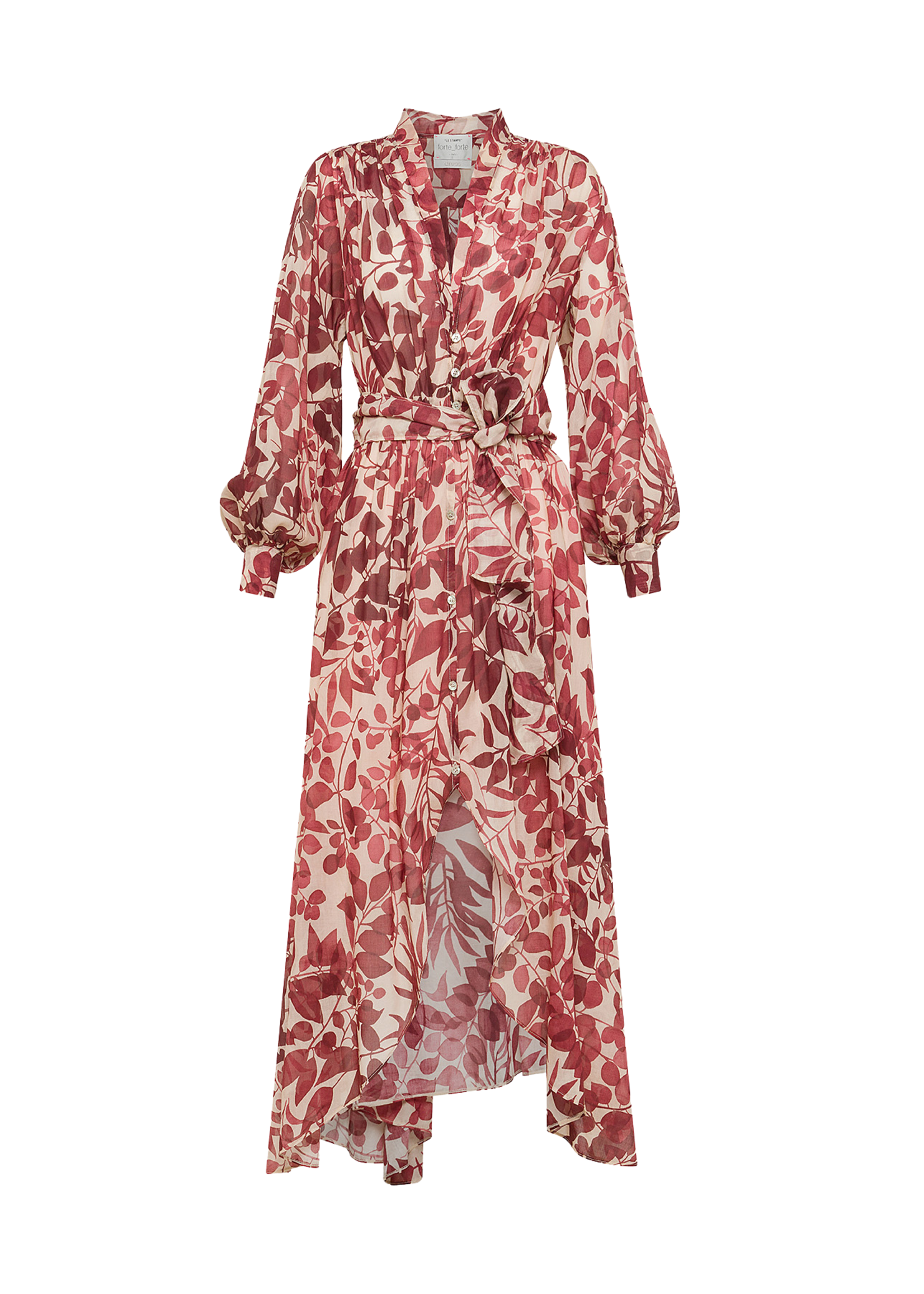 FORTE FORTE NUAGES FLEURIS PRINT CO/SE VOILE OPEN DRESS