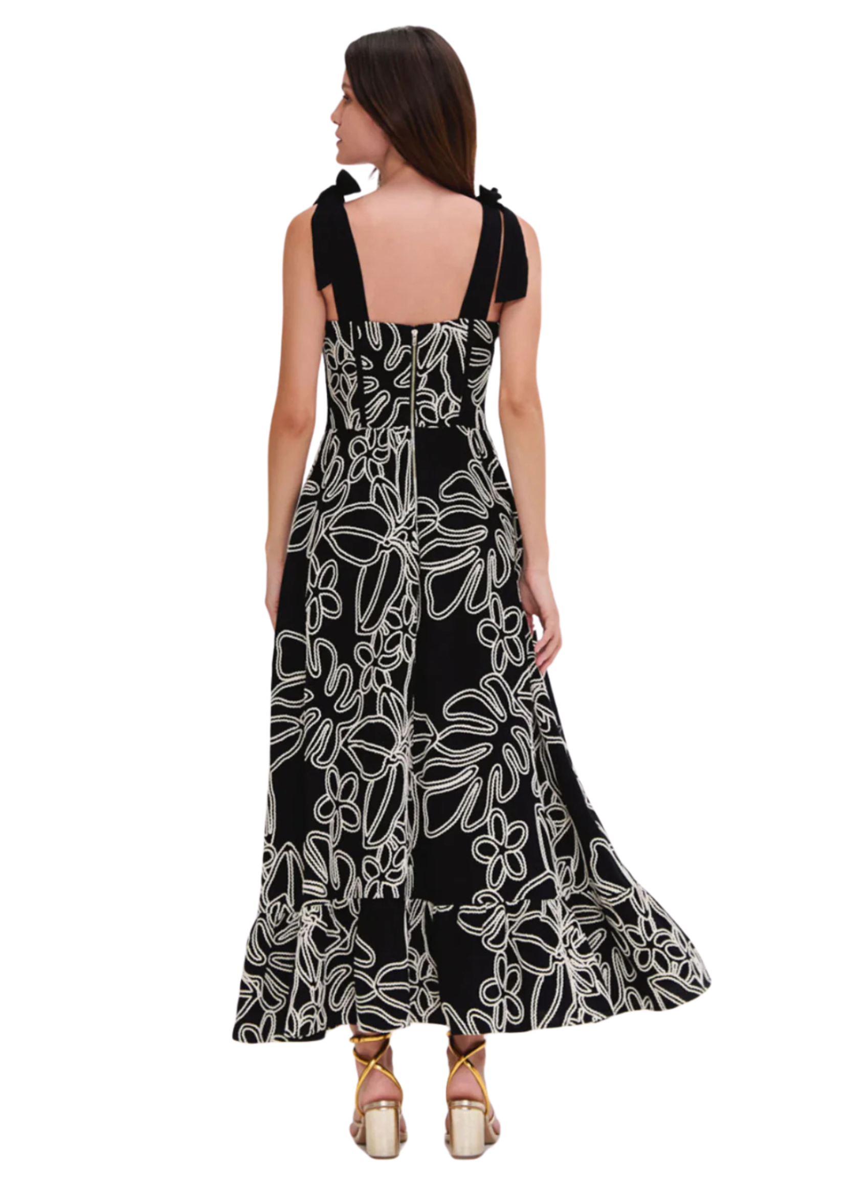 PAT BO ASAS LINEN LACE MIDI DRESS