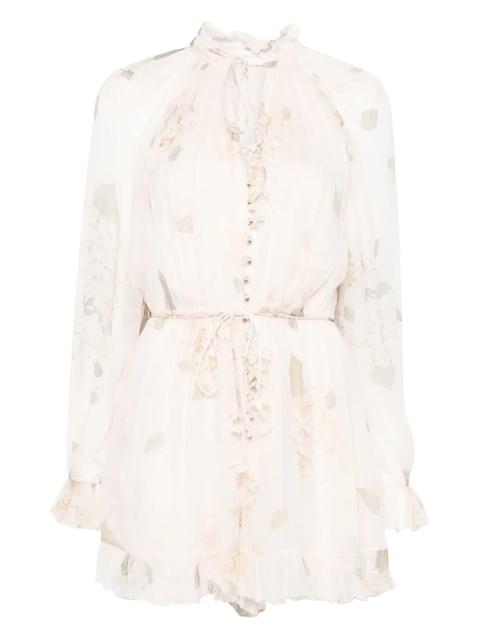オールインワン・サロペット Zimmermann Crush Embroidred Playsuit ZIMMERMANN Crush Embroidered Playsuit | White | FARFETCH