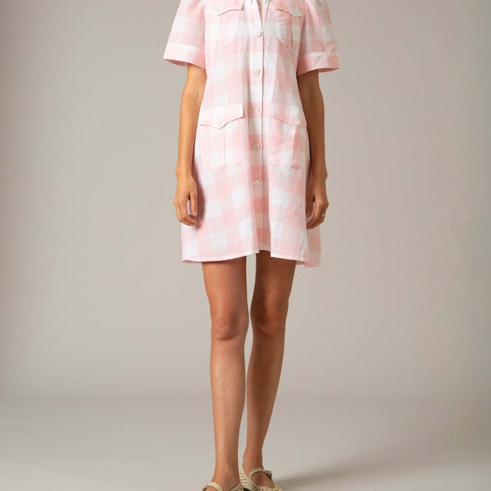 THIERRY COLSON BOA MINI DRESS