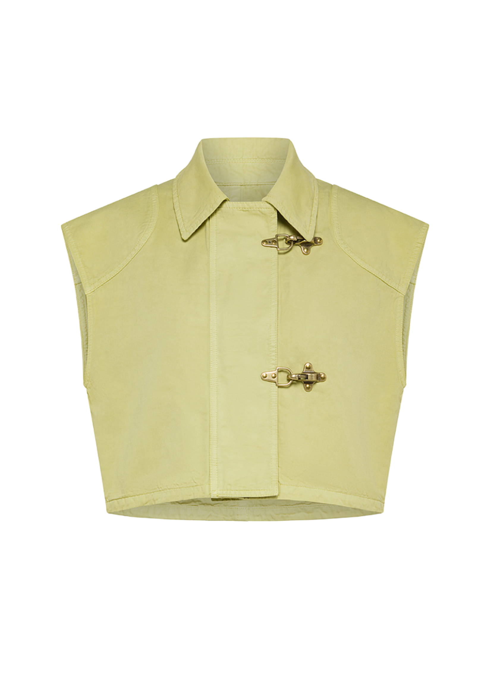 FORTE FORTE CHIC COTTON LINEN HOOK VEST