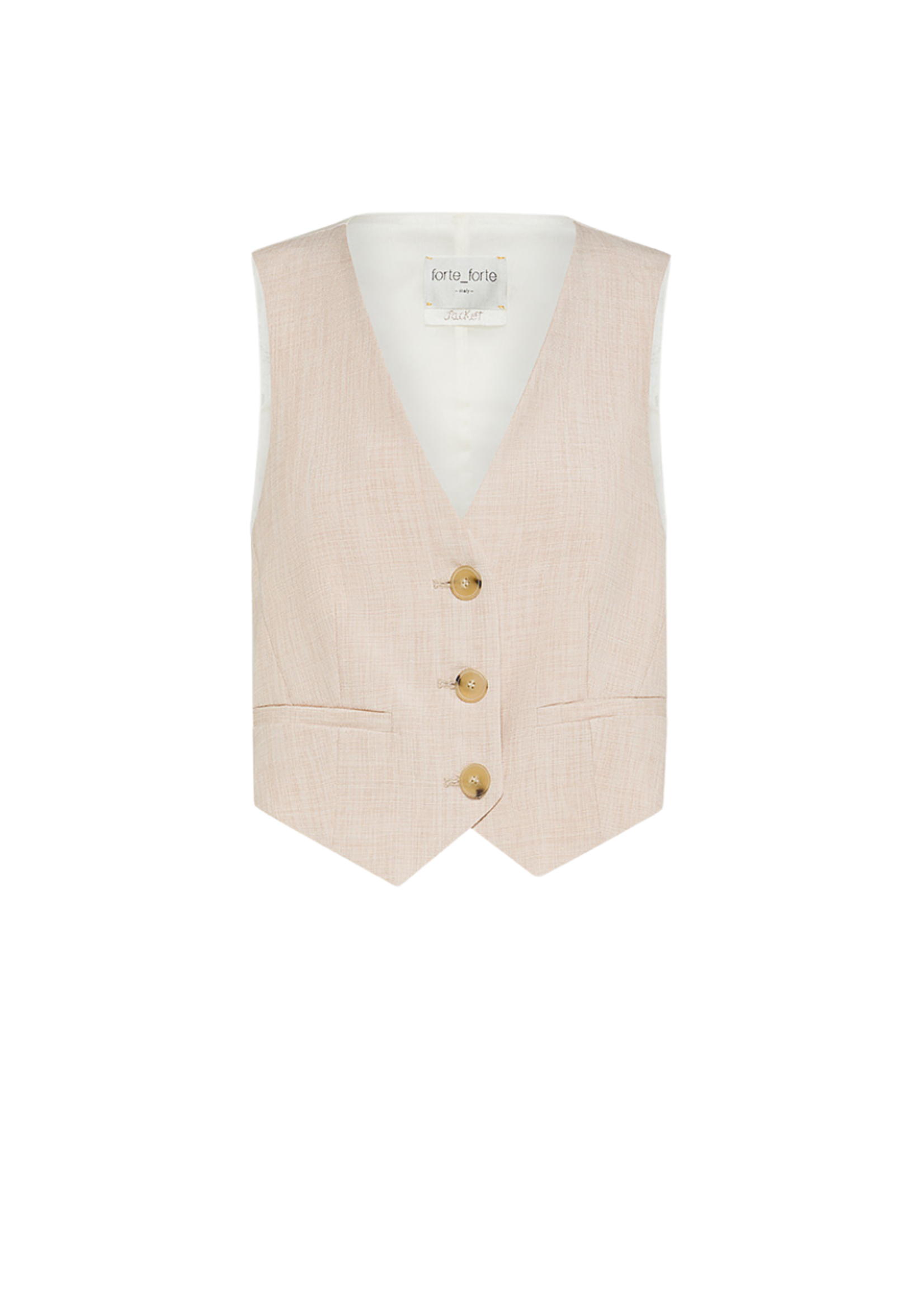 FORTE FORTE VISCOSE LINEN FIL A FIL VEST